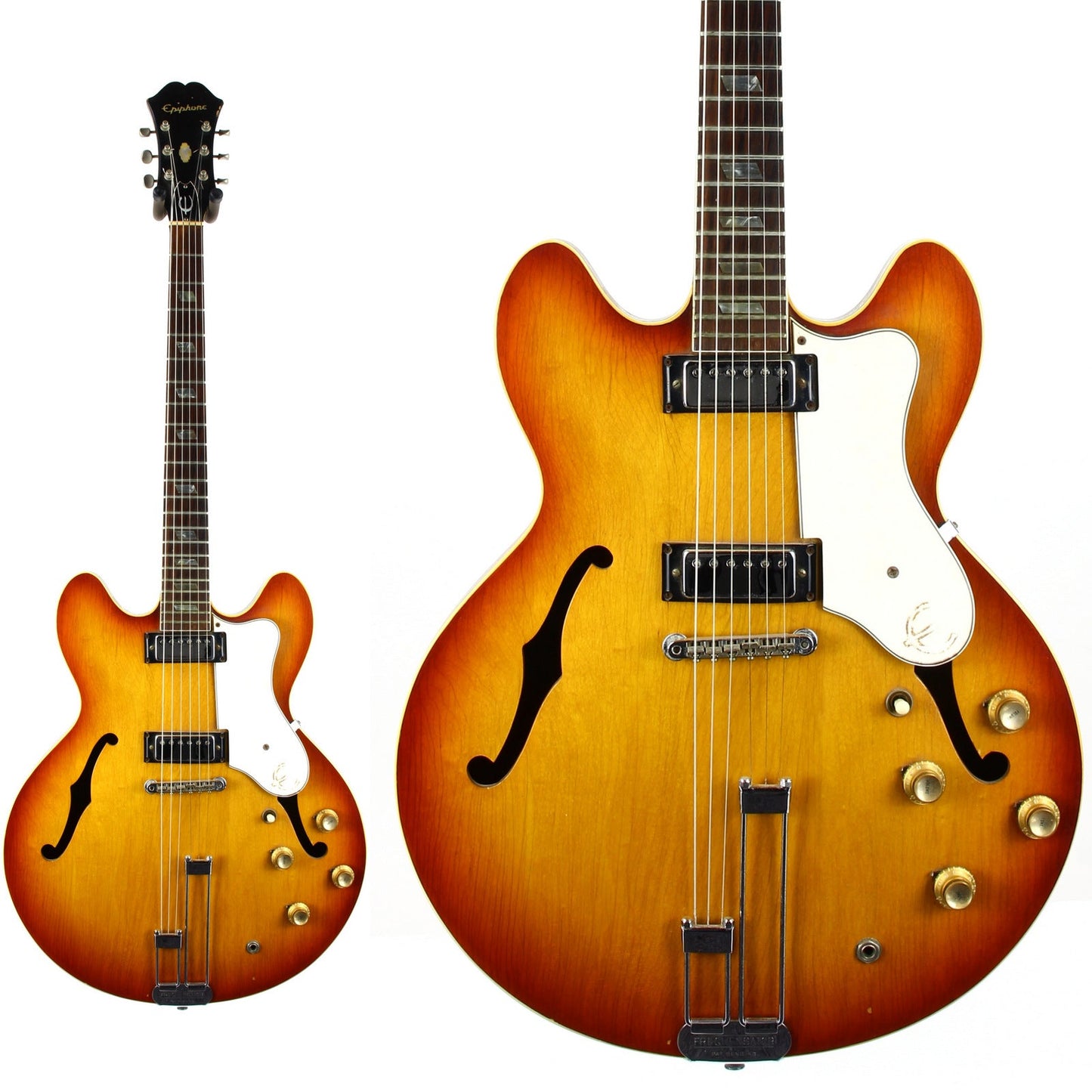 1966 Epiphone Riviera Cherry Sunburst - Gibson-USA Made Vintage Guitar! es-335, es-345, es-355