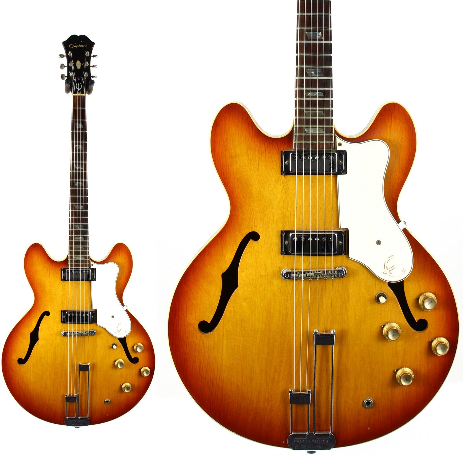 1966 Epiphone Riviera Cherry Sunburst - Gibson-USA Made Vintage Guitar! es-335, es-345, es-355
