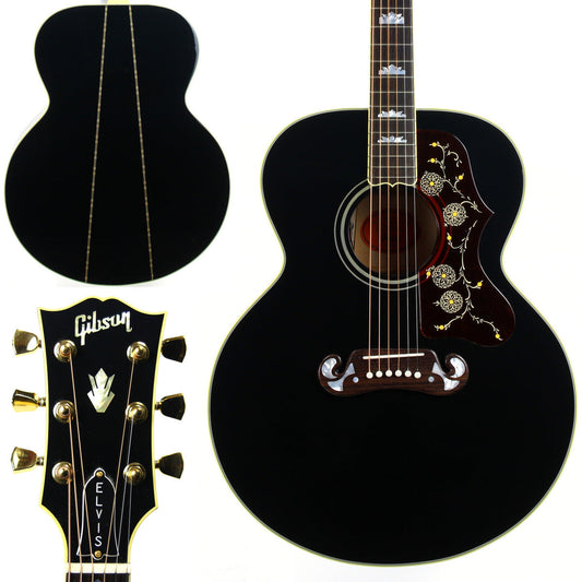 2024 Gibson Montana Elvis SJ-200 Ebony Black | Jumbo Acoustic Acoustic Guitar