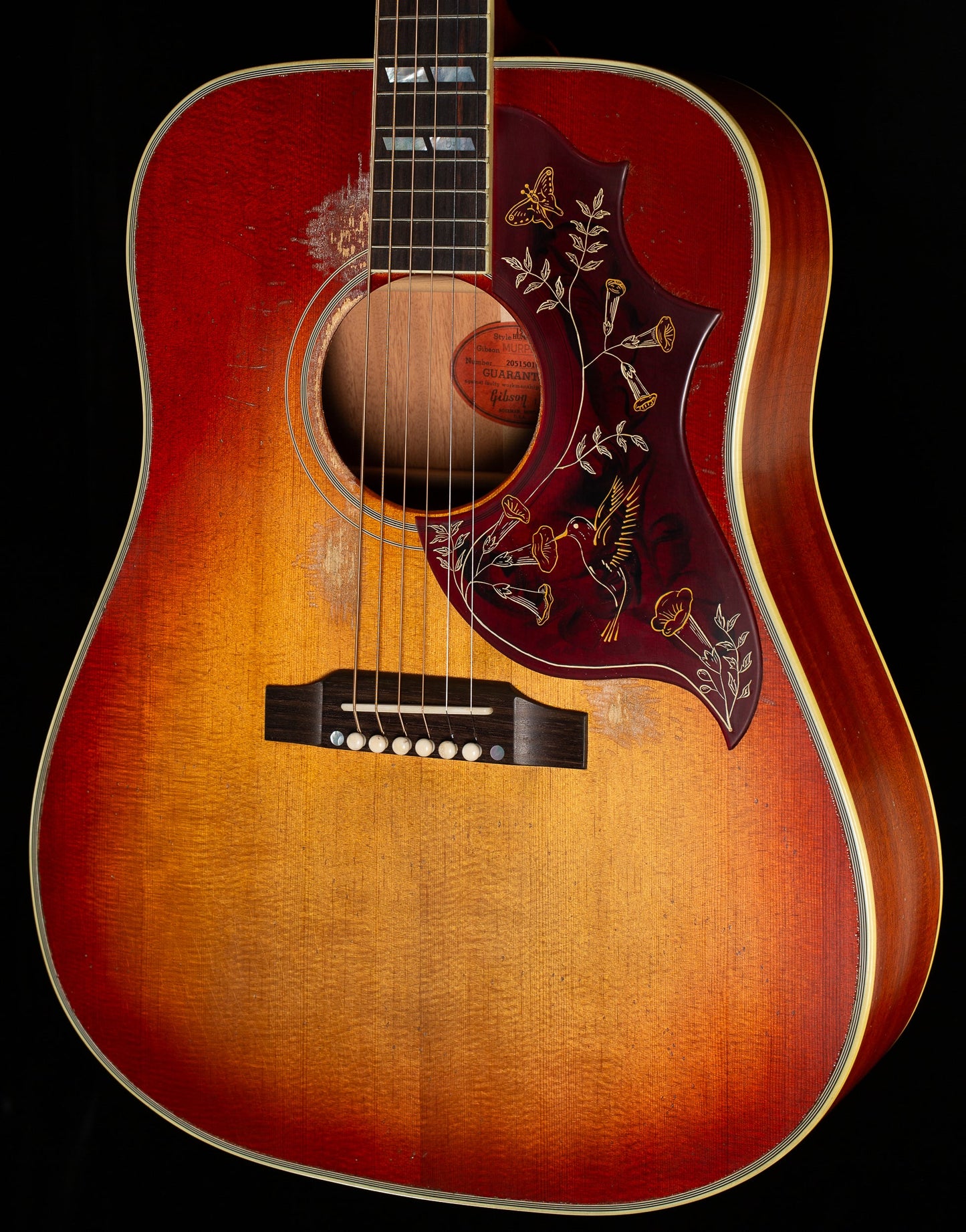 Gibson Custom Shop 1960 Hummingbird Murphy Lab Heavy Aged  Heritage Cherry Sunburst (016)
