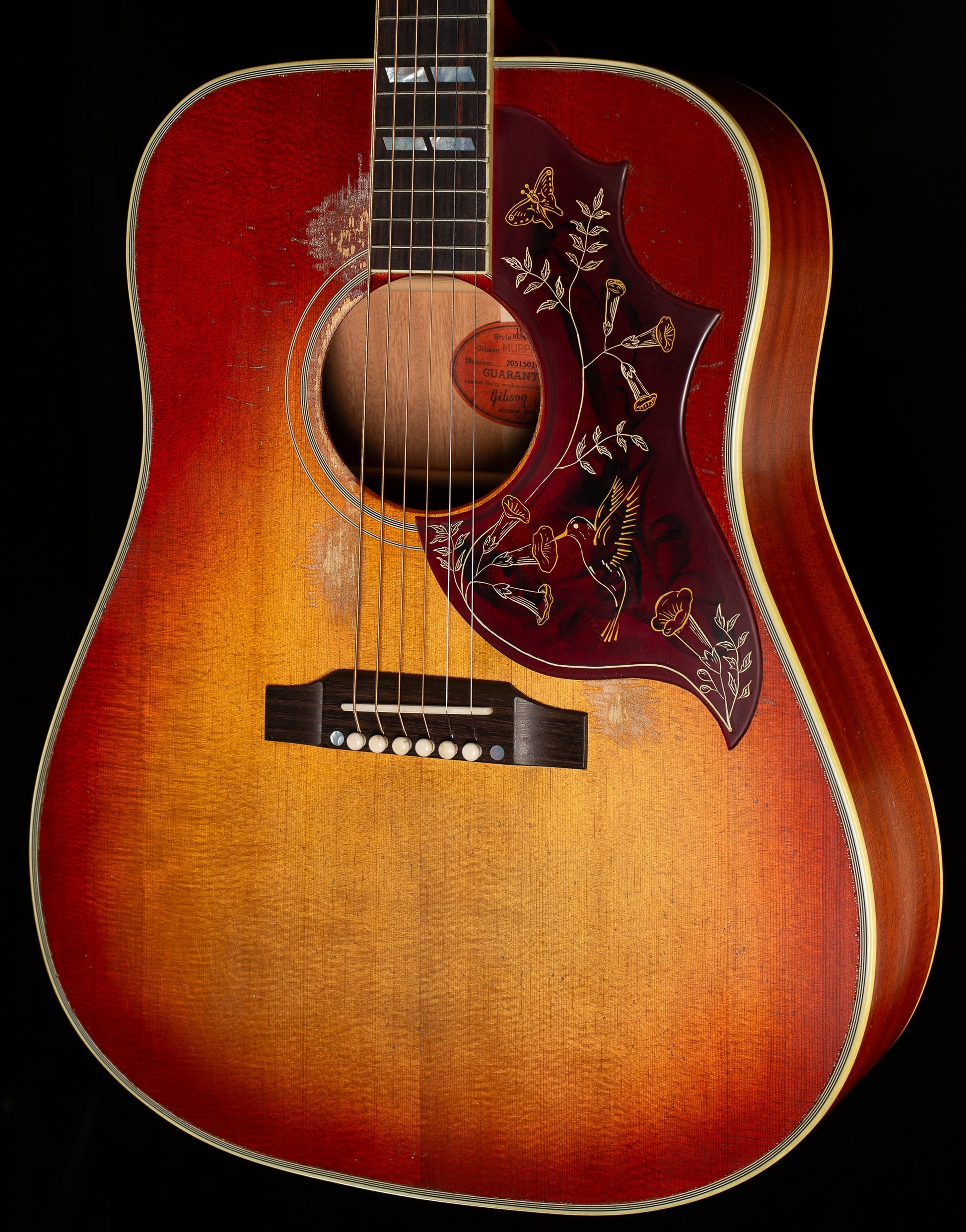 Gibson Custom Shop 1960 Hummingbird Murphy Lab Heavy Aged  Heritage Cherry Sunburst (016)