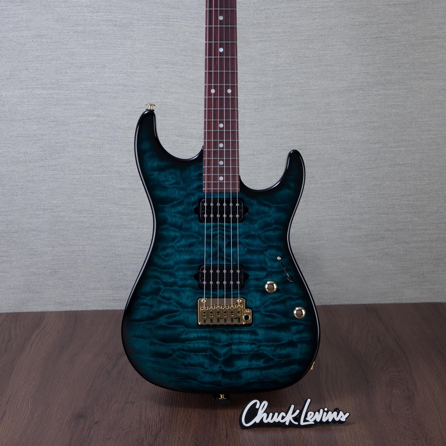 Suhr Limited Edition Standard Thin Burst Electric Guitar - Trans Teal - #89386