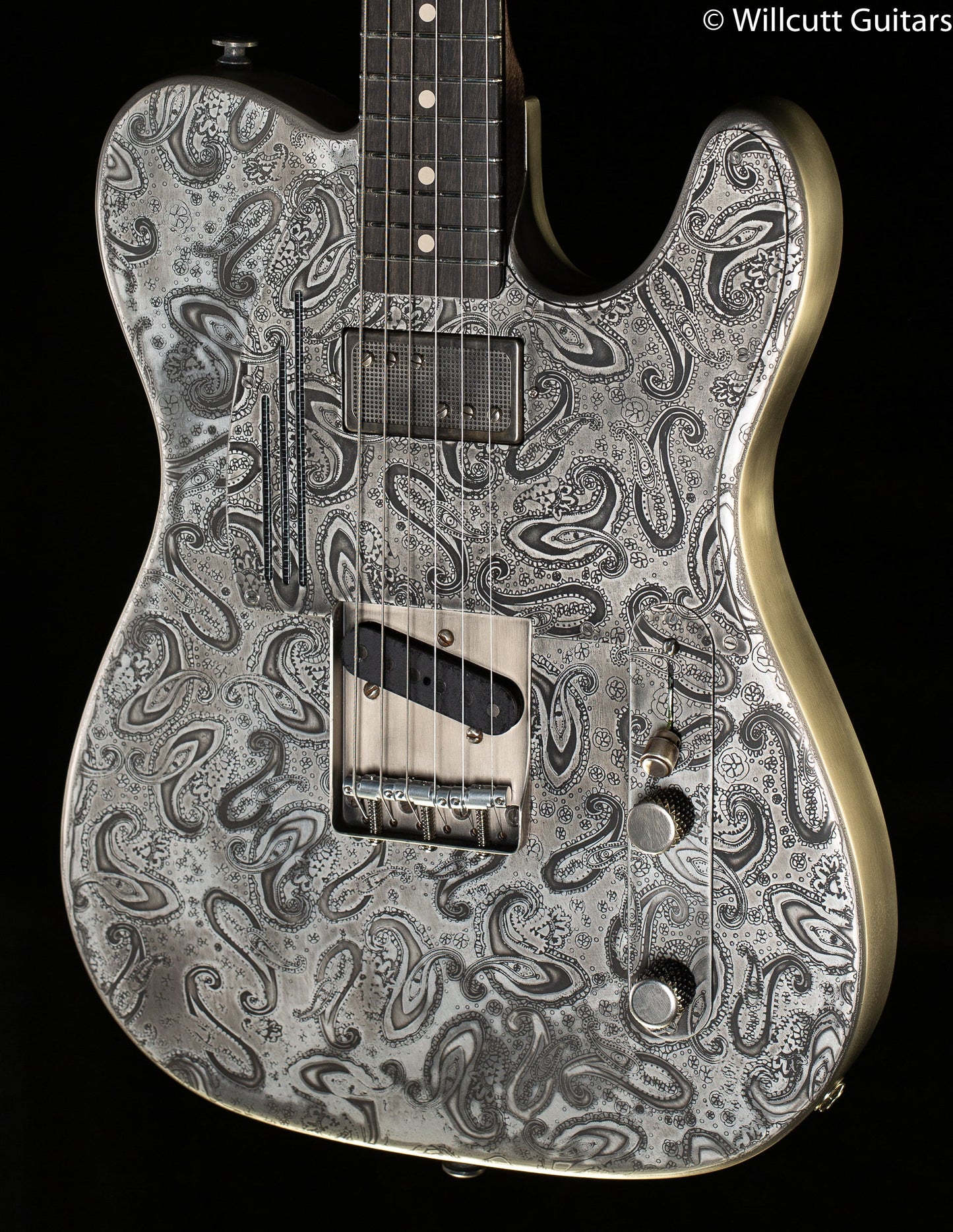 Trussart SteelCaster Antique Silver Paisley Engraved