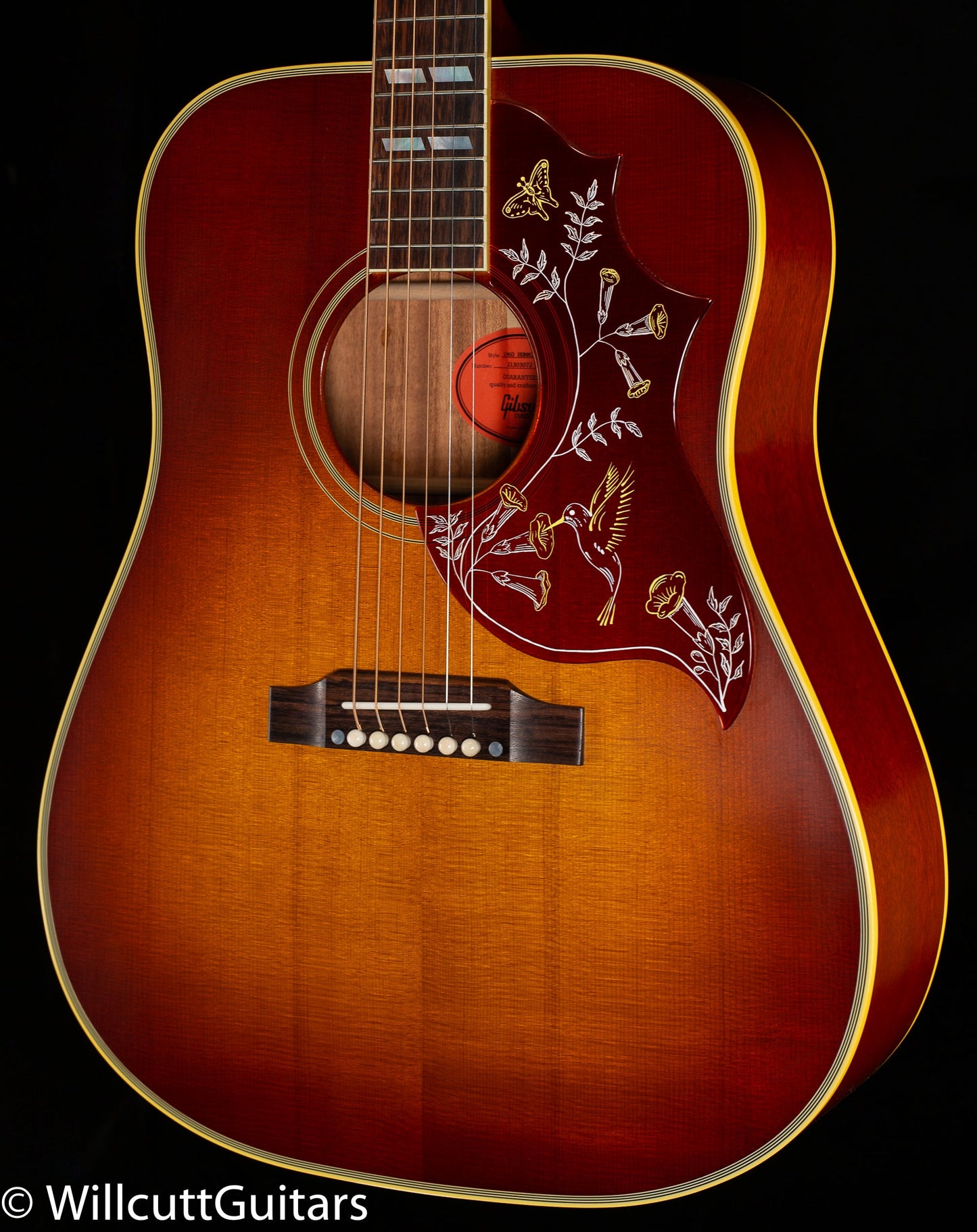 Gibson Custom Shop 1960 Hummingbird Fixed Bridge Heritage Cherry (072)
