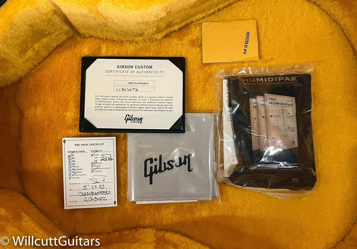 Gibson Custom Shop 1960 Hummingbird Fixed Bridge Heritage Cherry (072)