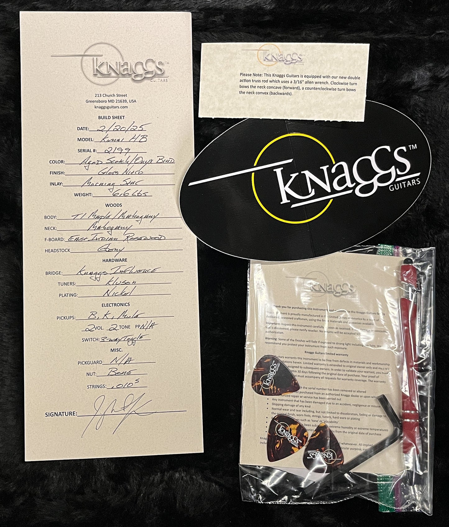 Knaggs Influence Kenai Hollowbody Aged Scotch (199)