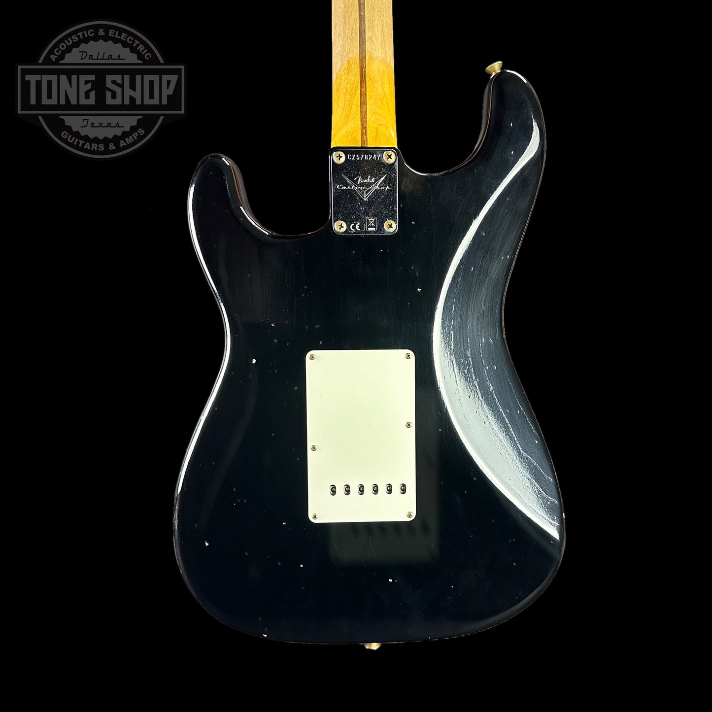Fender Custom Shop 1956 Stratocaster Journeyman Relic Maple Neck Aged Black w/case CZ578247
