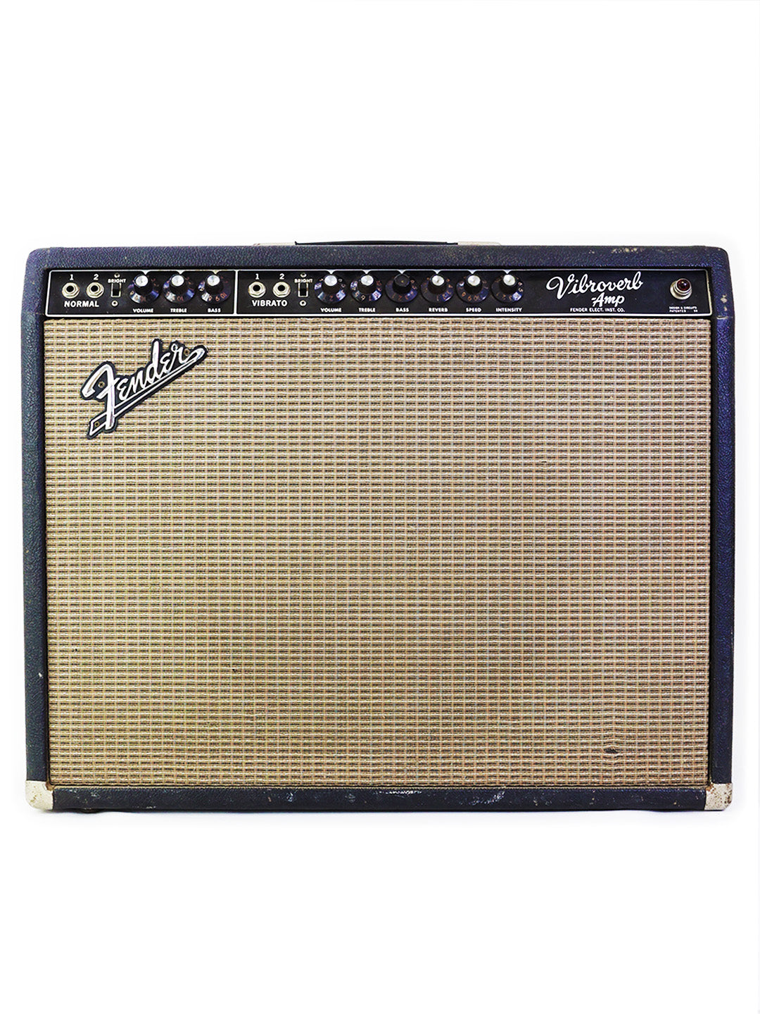 Vintage Fender Vibroverb 'Export Model' 40W Combo Amplifier - Blackface - USA 1964