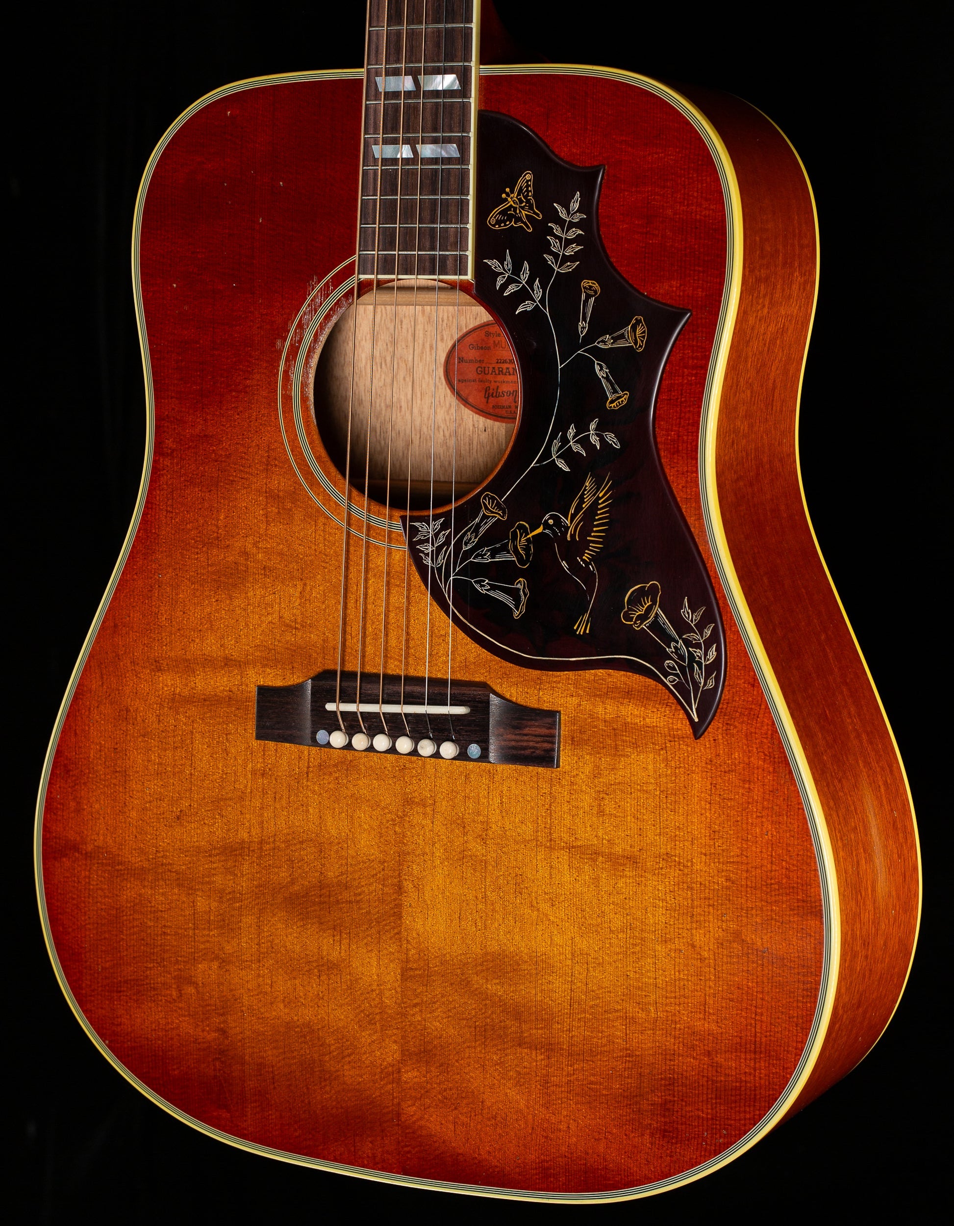 Gibson Custom Shop 1960 Hummingbird Murphy Lab Light Aged Heritage Cherry Sunburst (035)