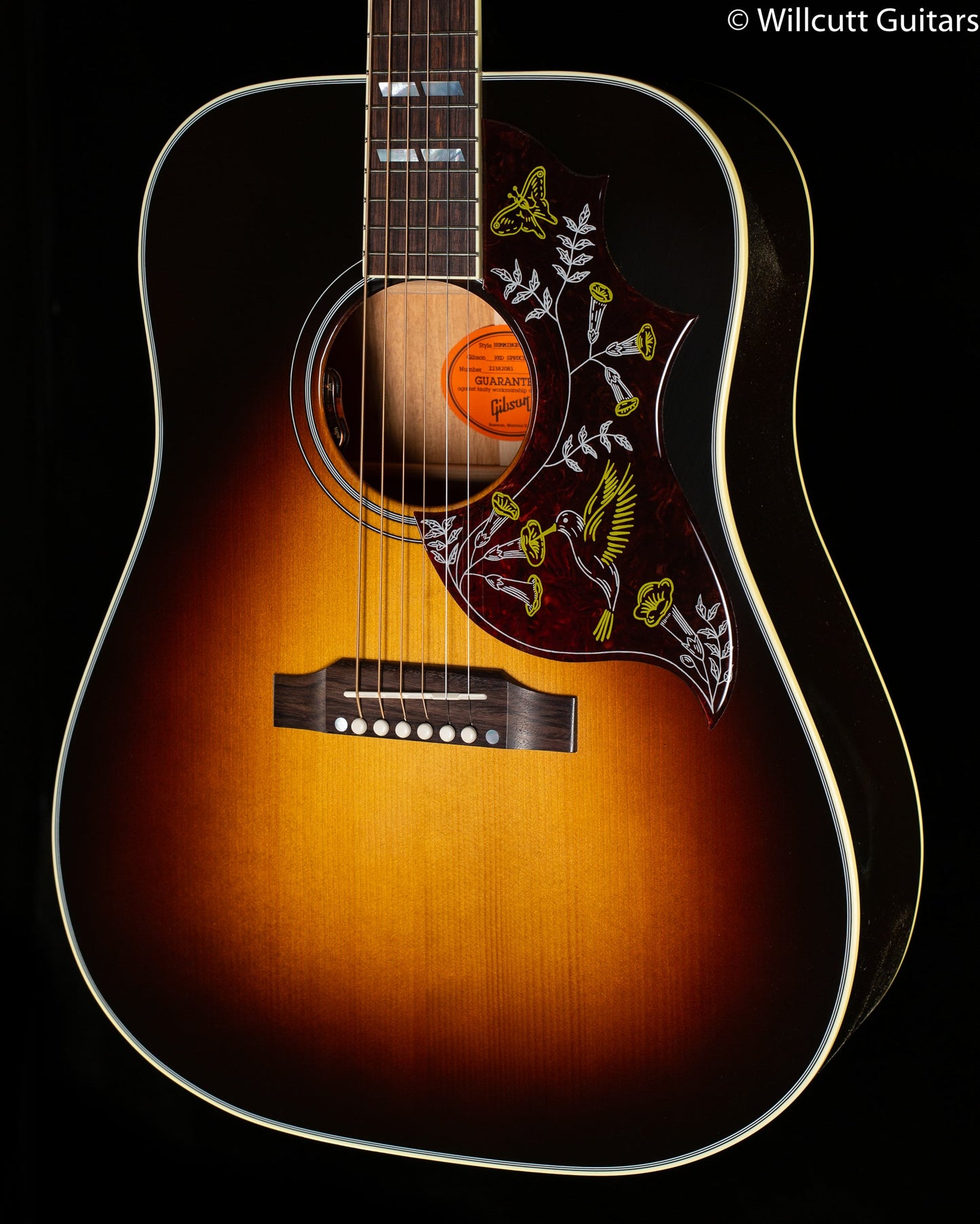 Gibson Hummingbird Standard Vintage Sunburst Red Spruce Top (081)