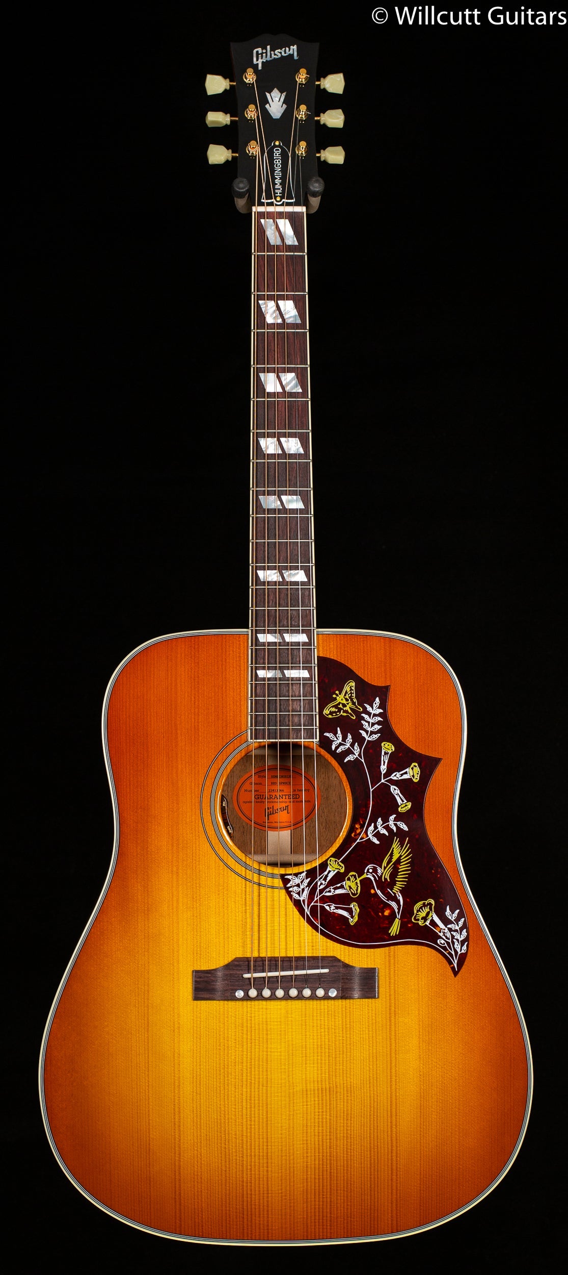 Gibson Hummingbird Original Heritage Cherry Sunburst Red Spruce Top (066)