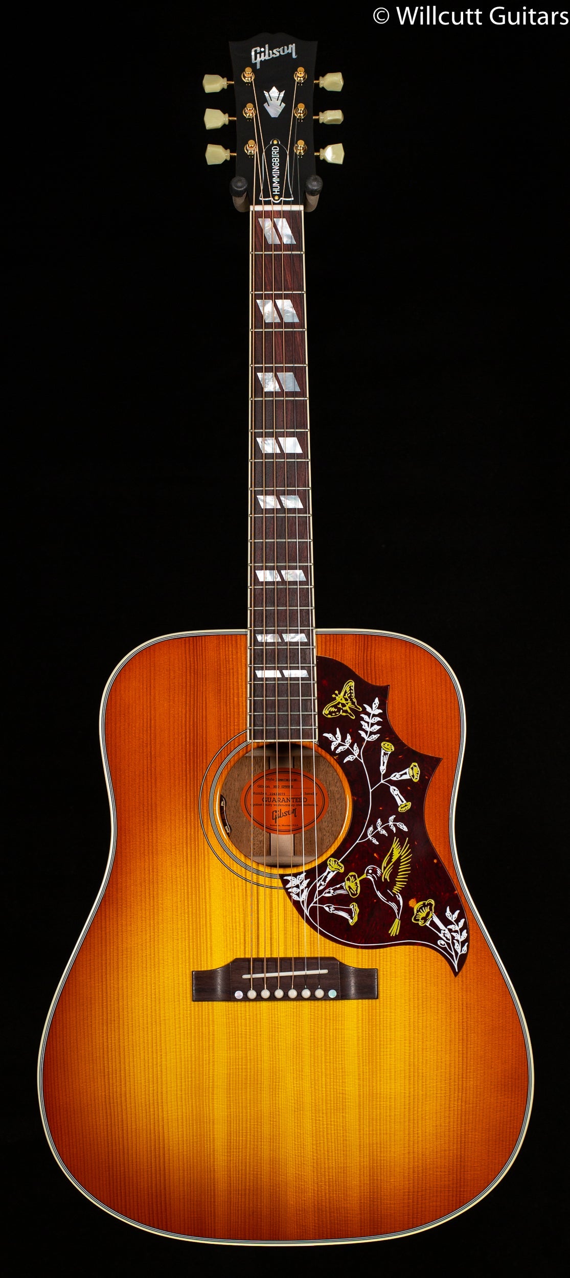 Gibson Hummingbird Original Heritage Cherry Sunburst Red Spruce Top (073)