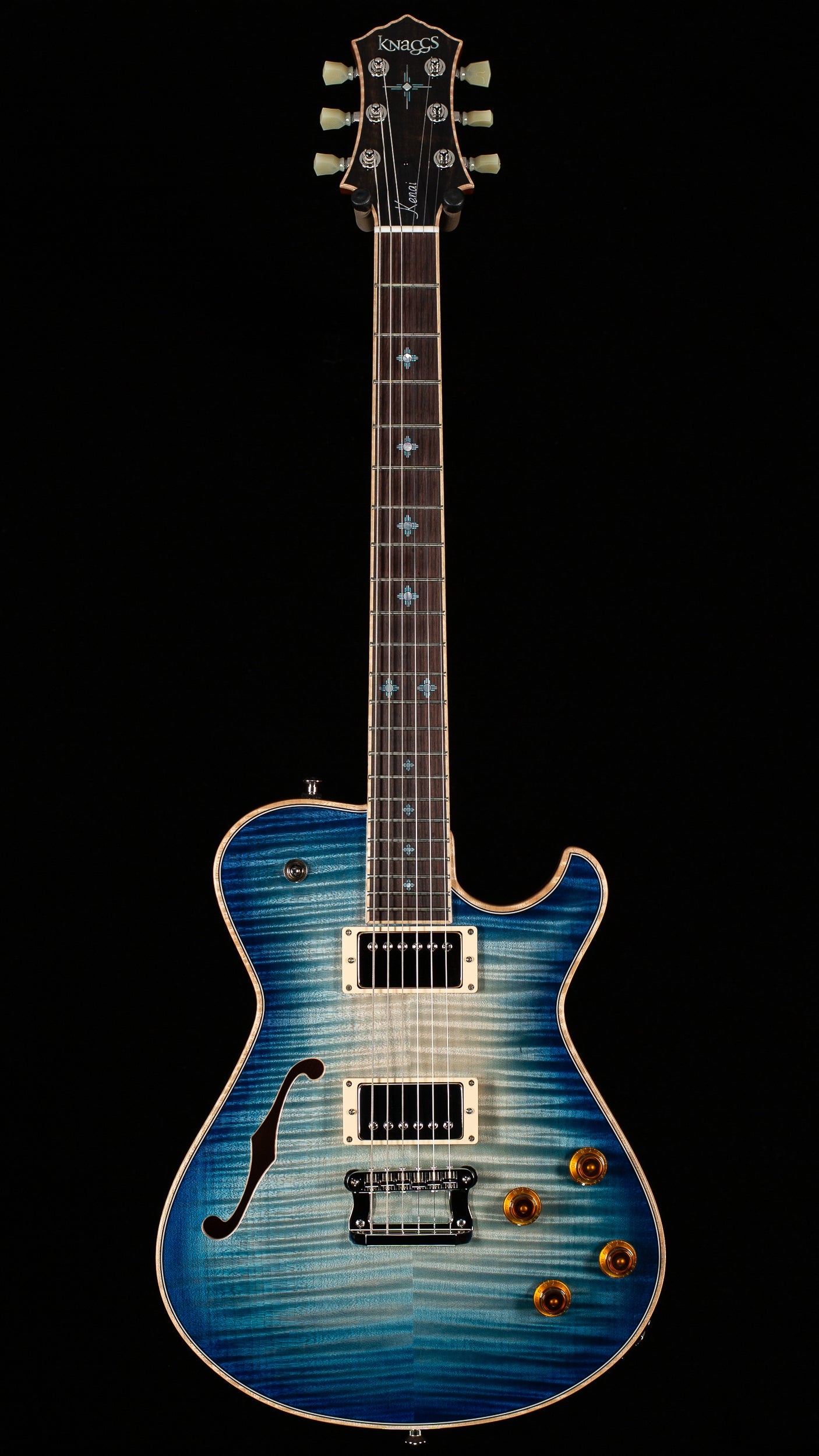 Knaggs Influence Kenai Hollowbody BeachBurst, Navajo Sun Package (351)