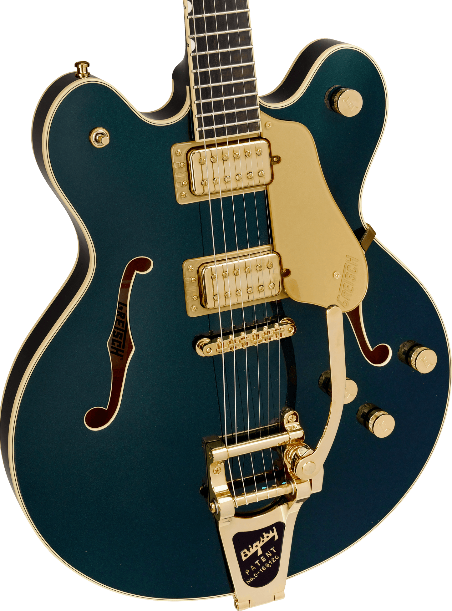 Gretsch Broadkaster LX Center Block with String-Thru Bigsby and Gold Hardware, Ebony Fingerboard, Cadillac Green