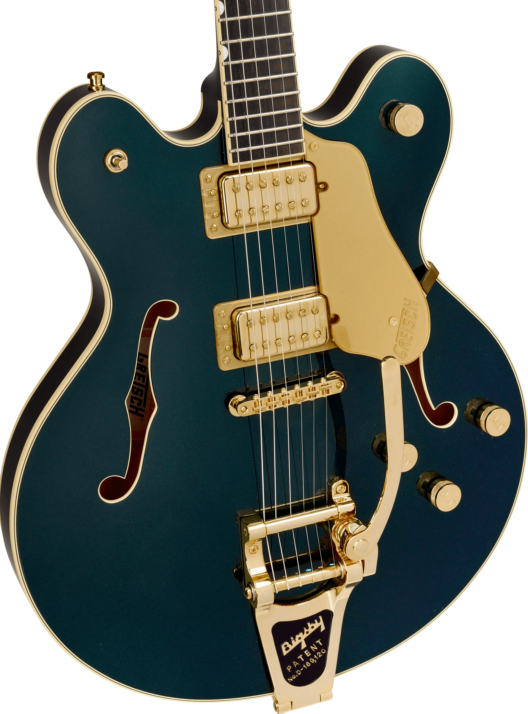 Gretsch Broadkaster LX Center Block with String-Thru Bigsby and Gold Hardware, Ebony Fingerboard, Cadillac Green