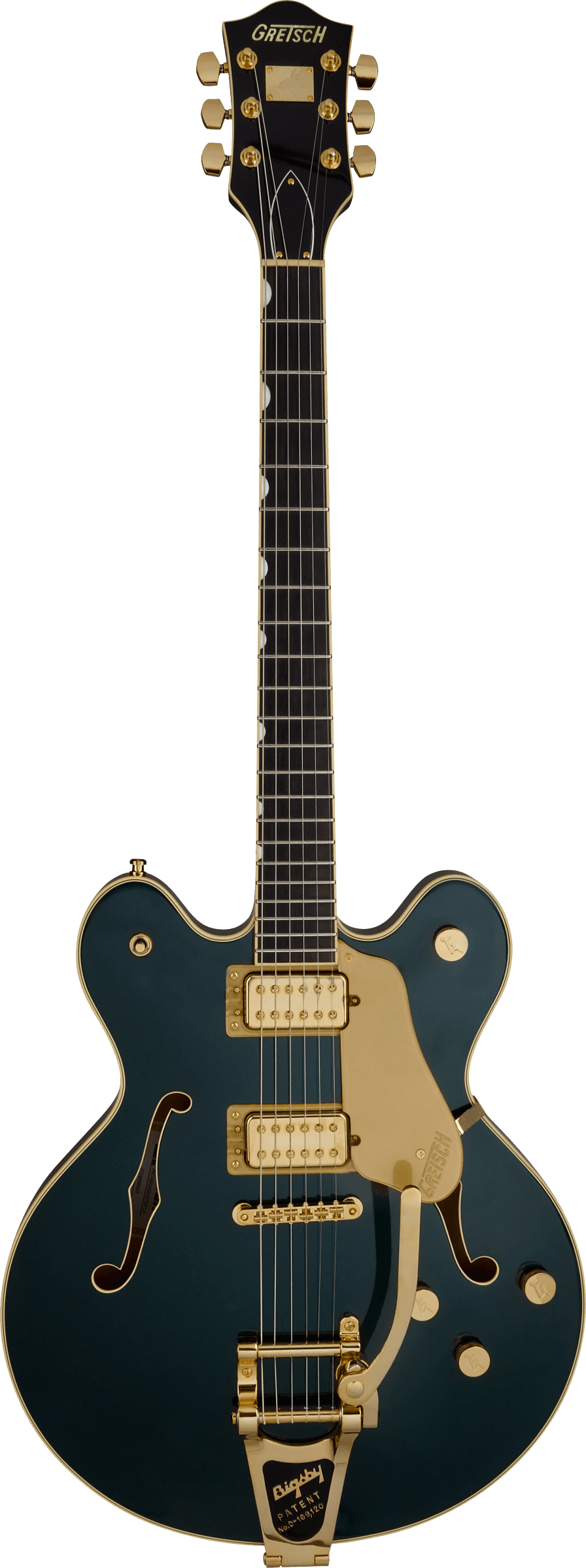 Gretsch Broadkaster LX Center Block with String-Thru Bigsby and Gold Hardware, Ebony Fingerboard, Cadillac Green