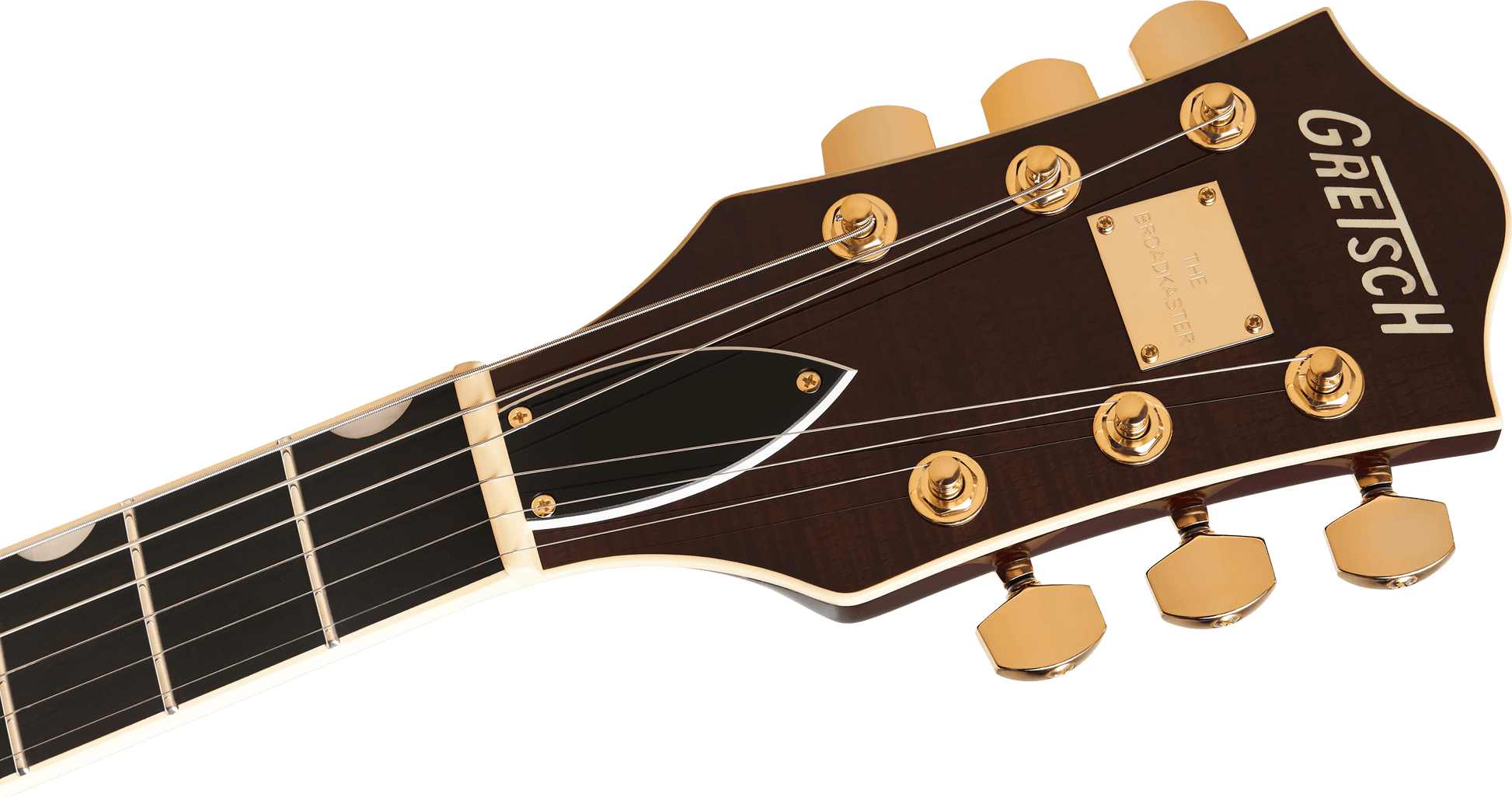 Gretsch Broadkaster LX Figured Center Block with String-Thru Bigsby and Gold Hardware, Ebony Fingerboard, Havana Burst