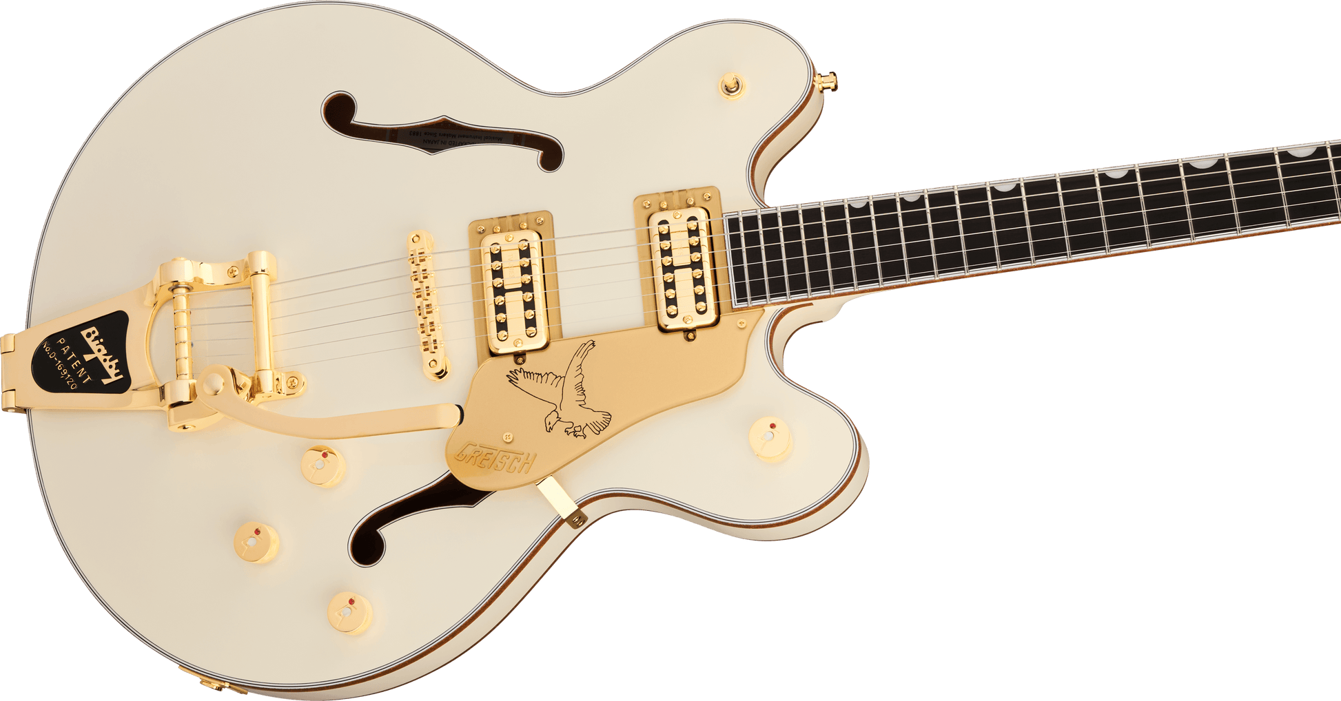 Gretsch Falcon Center Block LTD with String-Thru Bigsby and Gold Hardware, Ebony Fingerboard, Vintage White
