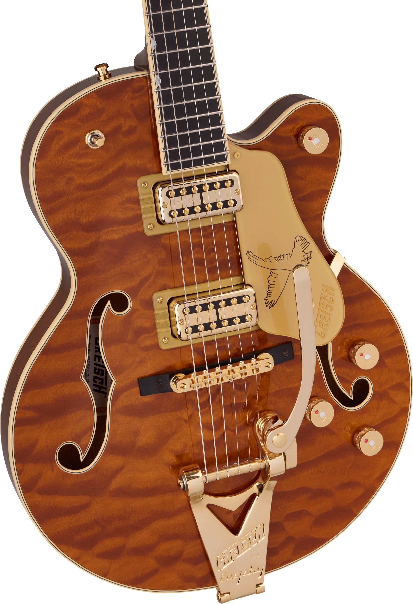 Gretsch Limited Edition Falcon Center Block Jr. with Bigsby Quilted Maple, Ebony Fingerboard, Roundup Orange