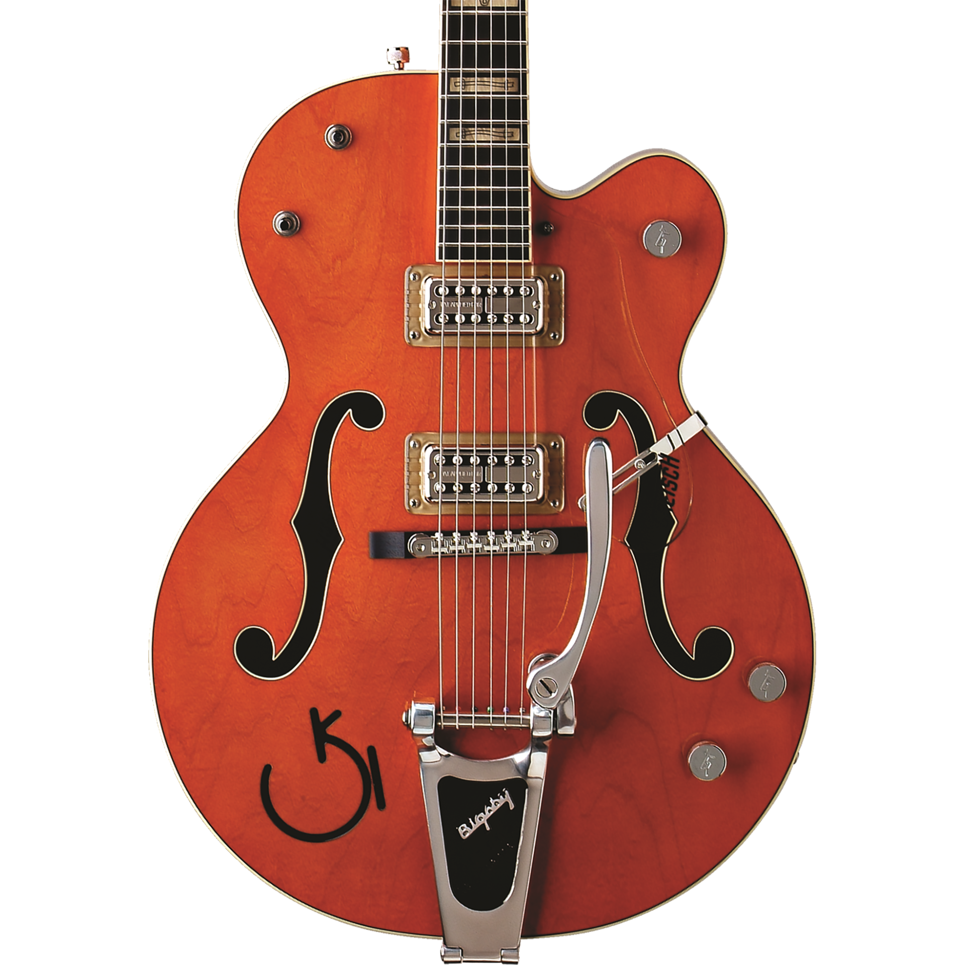 Gretsch G6120RHH Reverend Horton Heat Signature Electric Guitar w/ Bigsby®, Orange Stain