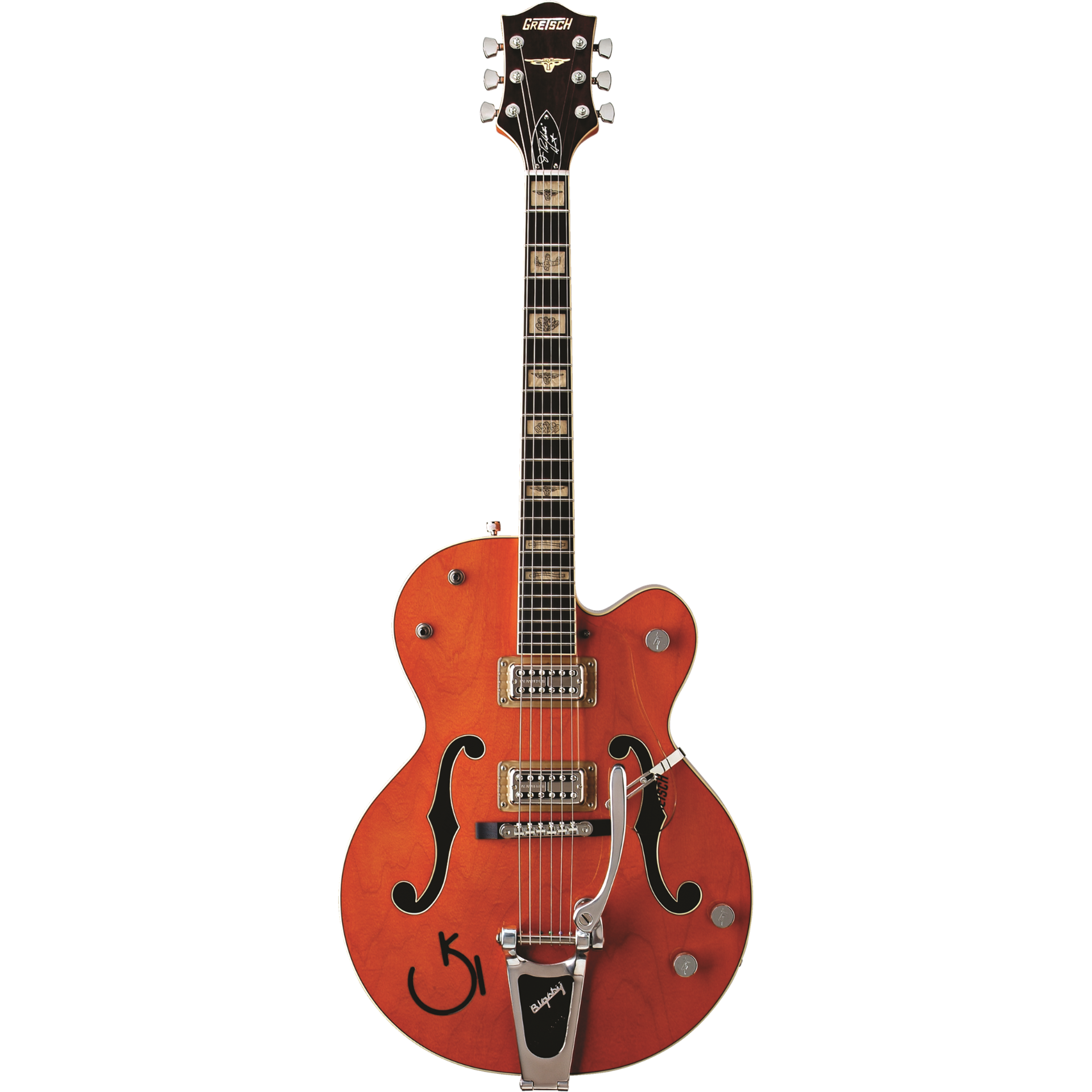 Gretsch G6120RHH Reverend Horton Heat Signature Electric Guitar w/ Bigsby®, Orange Stain