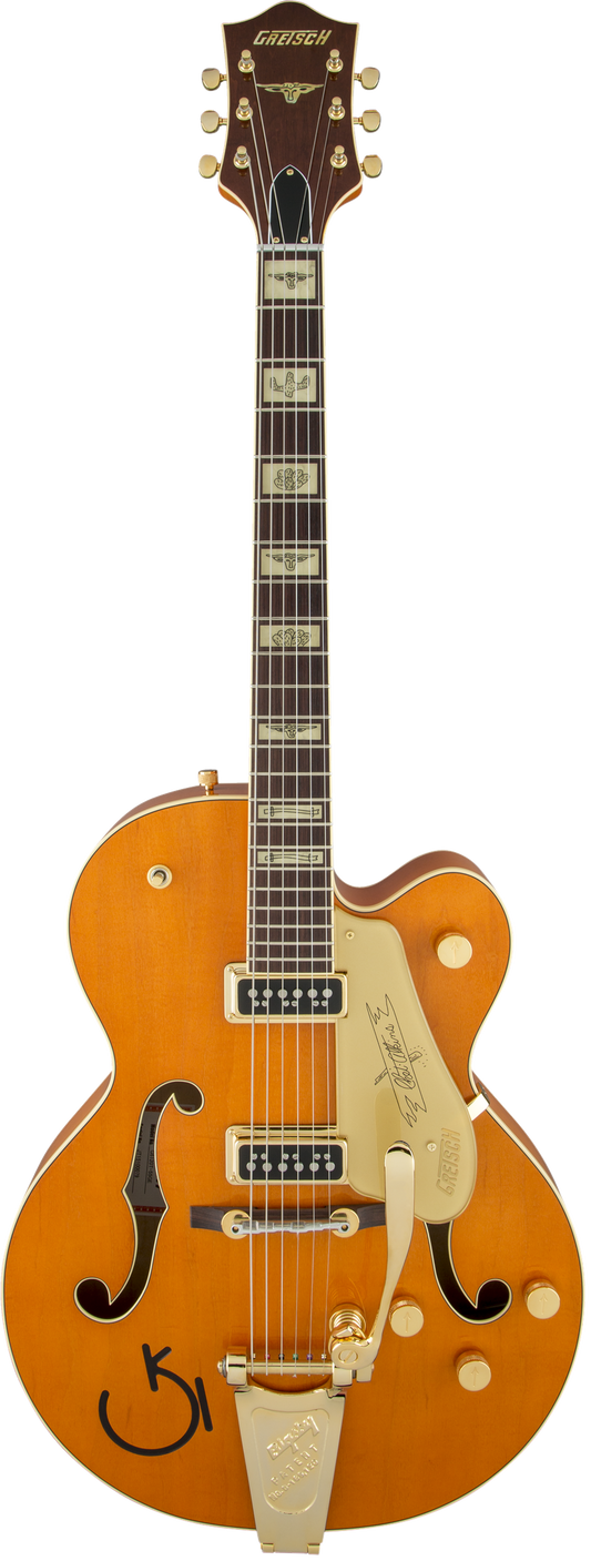 Gretsch G6120T-55 Vintage Select Edition '55 Chet Atkins Hollow Body with Bigsby, TV Jones, Vintage Orange Stain Lacquer