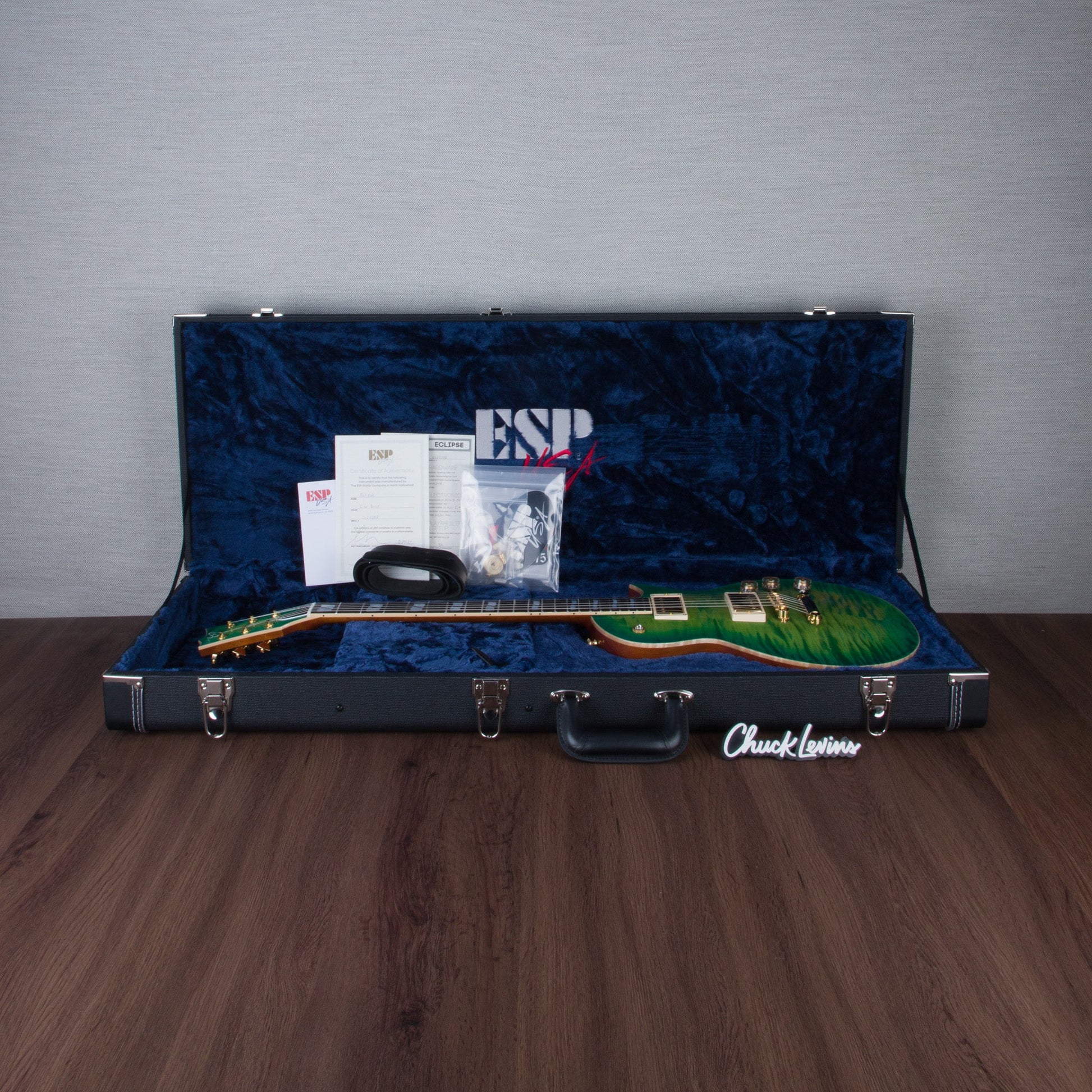 ESP USA Eclipse Electric Guitar - Lime Burst - #US24288 - Mint, Open Box