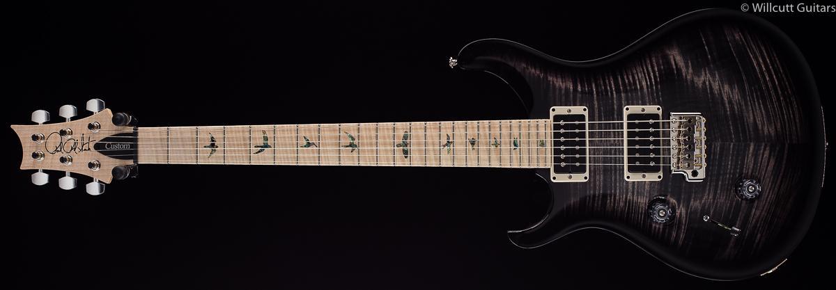PRS Custom 24 Lefty Charcoal Burst 10 Top Flame Maple Neck (644)