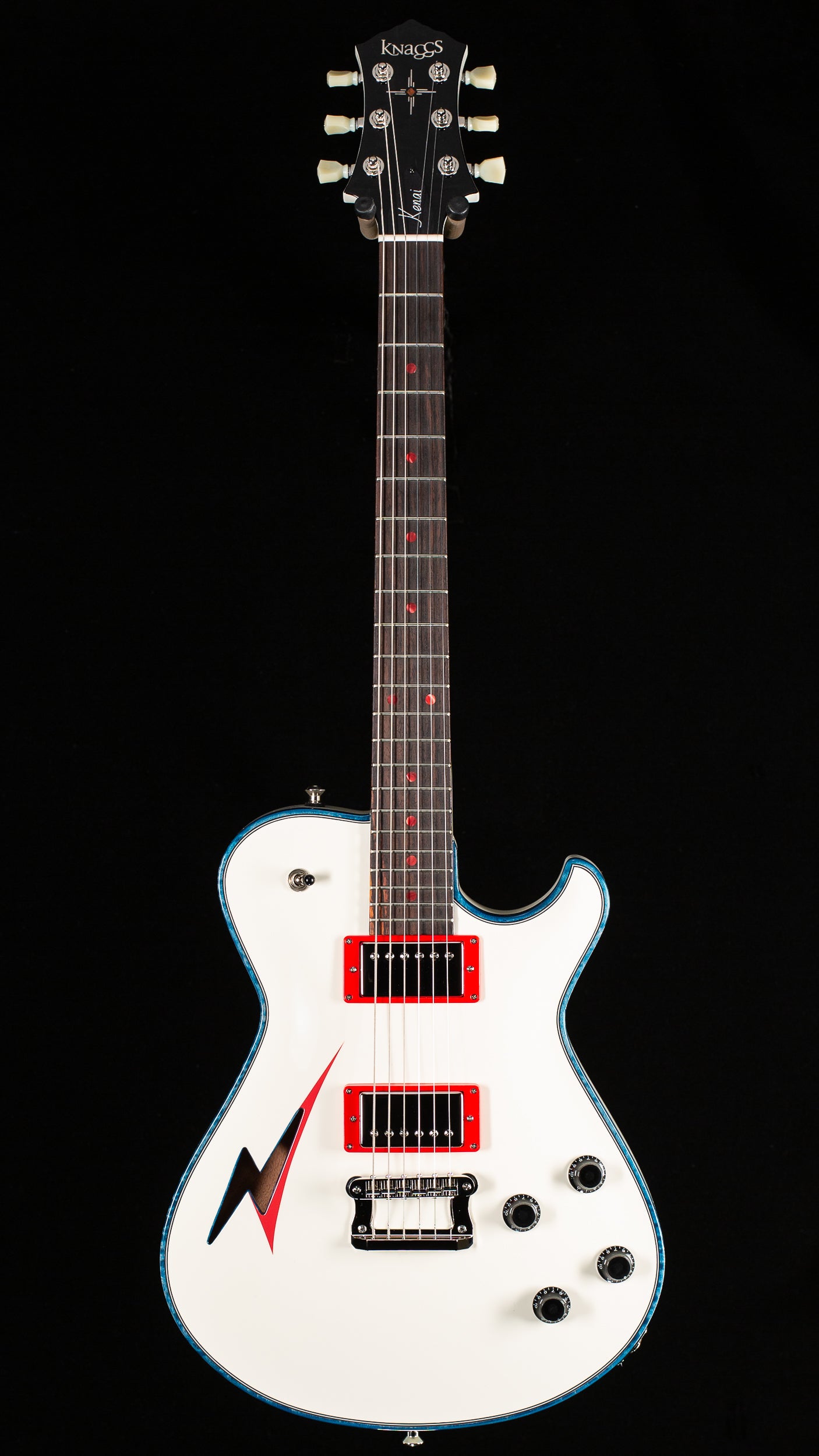 Knaggs Influence Kenai Hollowbody Genie Creme w/Blue Maple Binding (460)