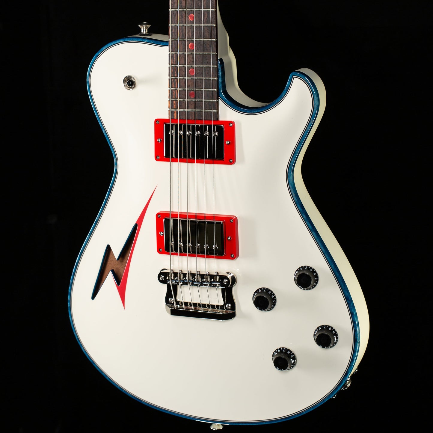Knaggs Influence Kenai Hollowbody Genie Creme w/Blue Maple Binding (460)
