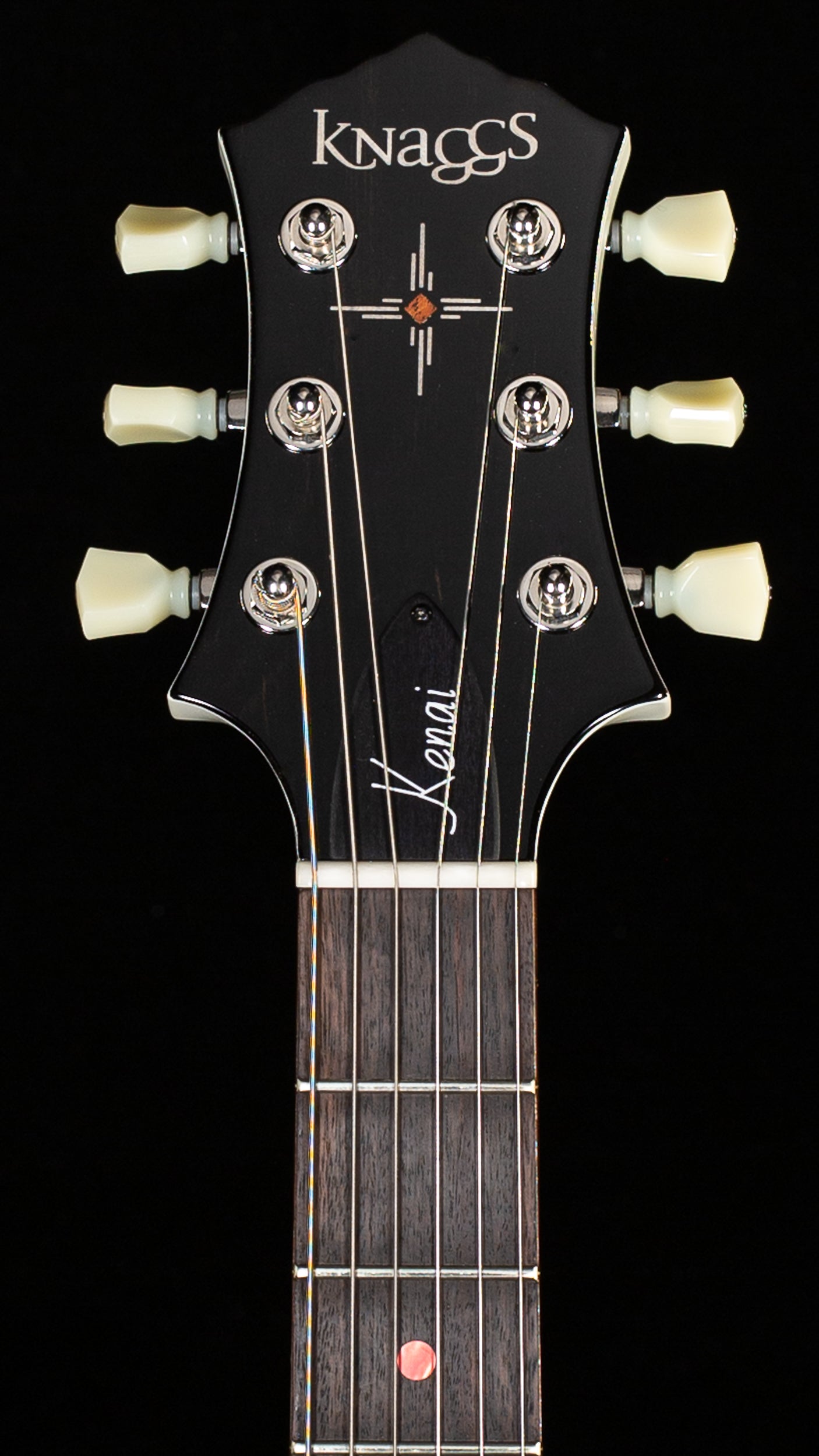 Knaggs Influence Kenai Hollowbody Genie Creme w/Blue Maple Binding (460)