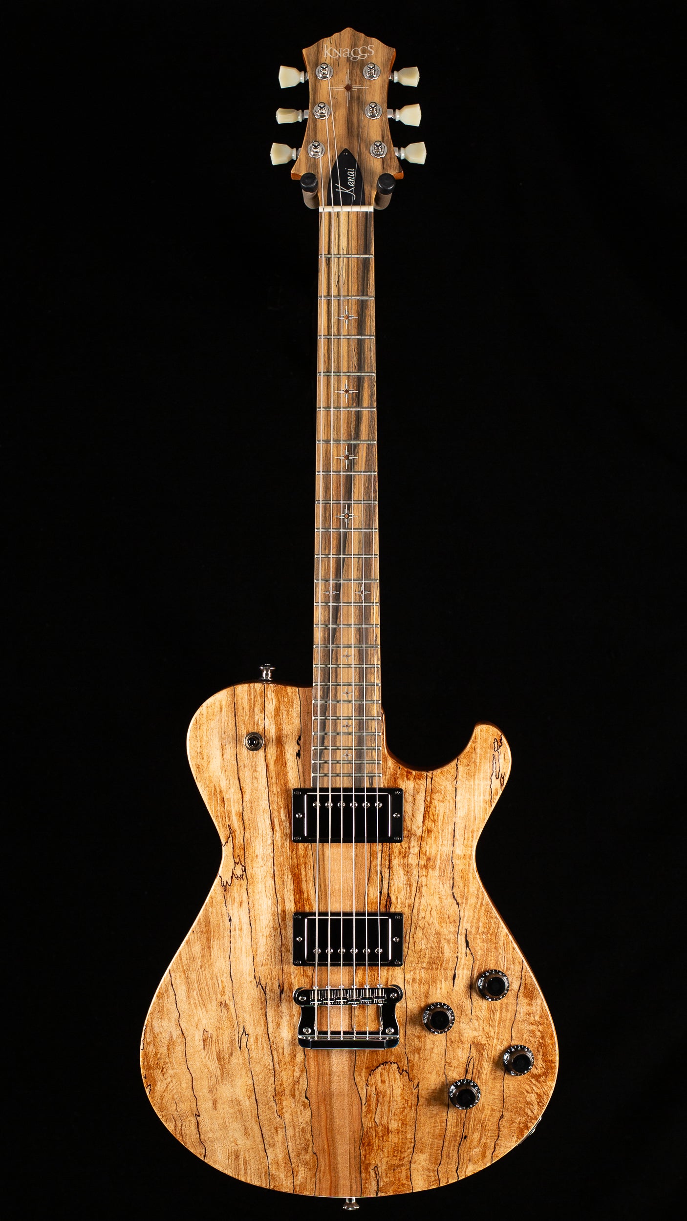 Knaggs Influence Kenai Natural Spalted Maple Pale Moon Ebony (461)