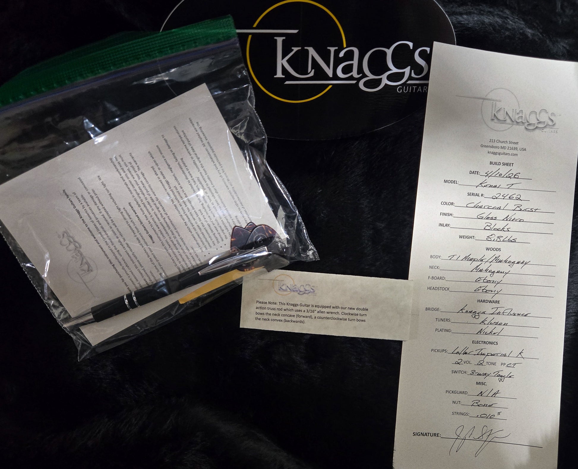 Knaggs Influence Kenai T CharcoalBurst w/T1 Top (462)