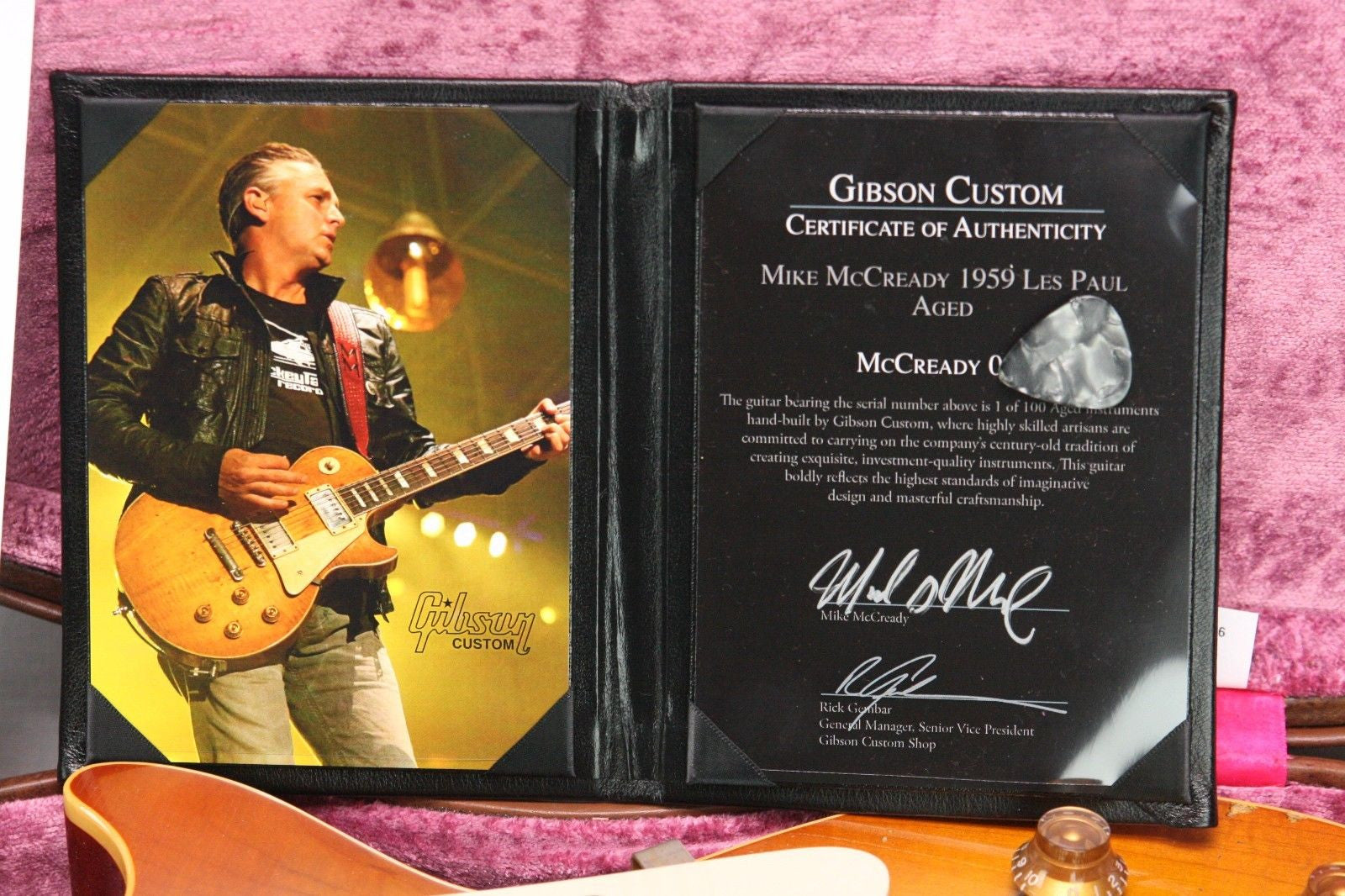 2017 Gibson Les Paul 1959 Reissue Mike McCready Signature Aged 59 Custom Shop R9