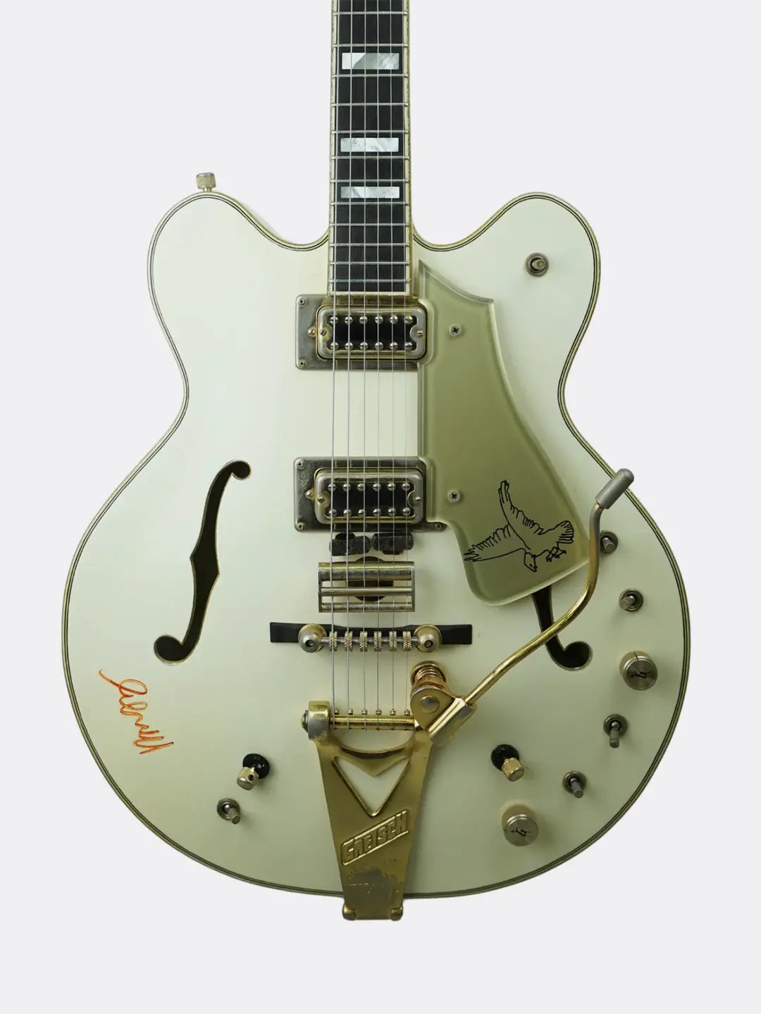 SOLD - Vintage Gretsch White Falcon 7594 Signed by Neil Young - USA 1972