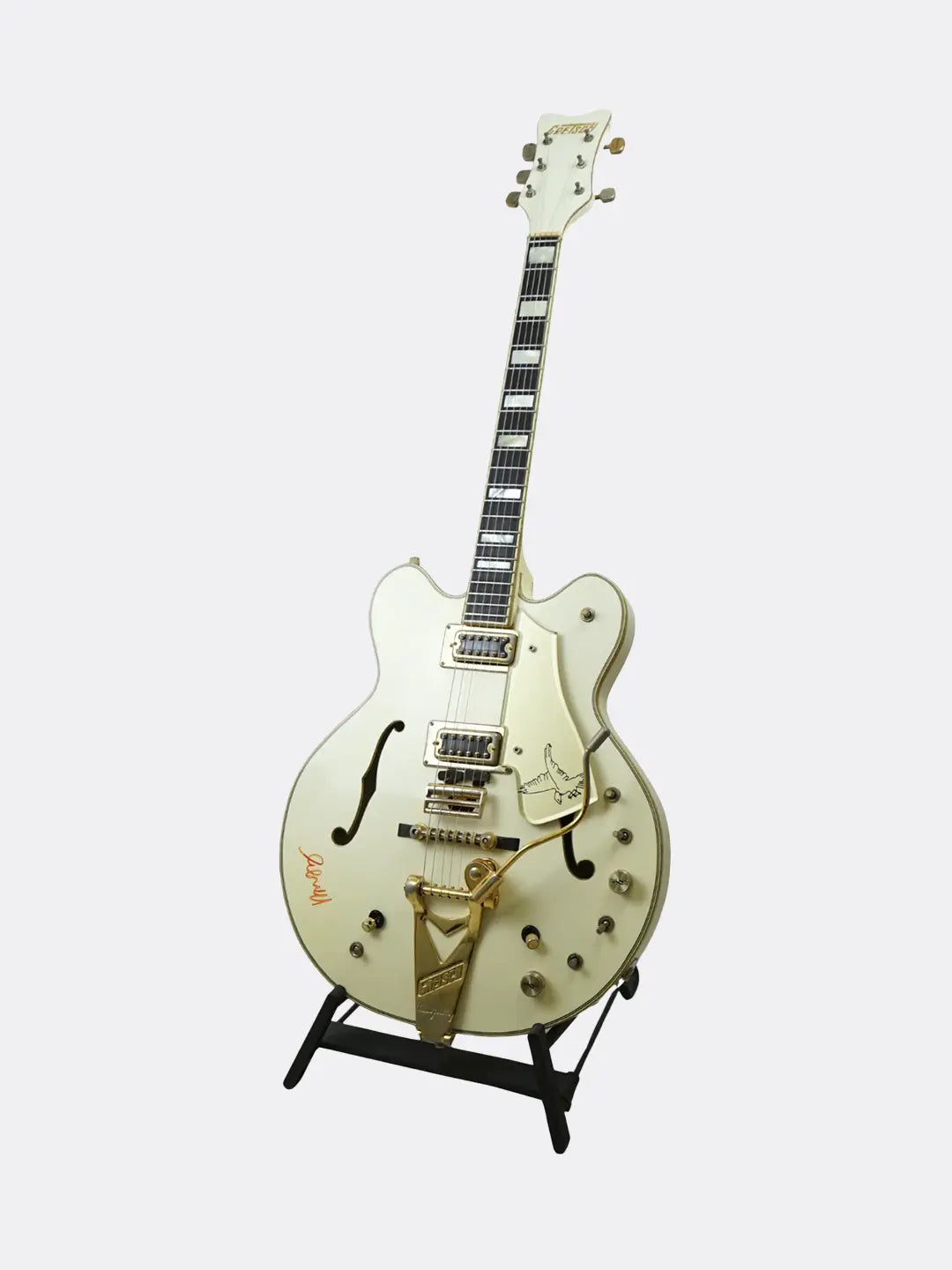 SOLD - Vintage Gretsch White Falcon 7594 Signed by Neil Young - USA 1972