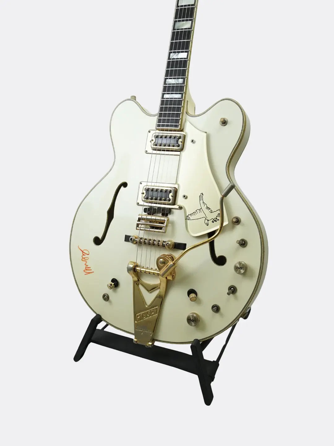 SOLD - Vintage Gretsch White Falcon 7594 Signed by Neil Young - USA 1972