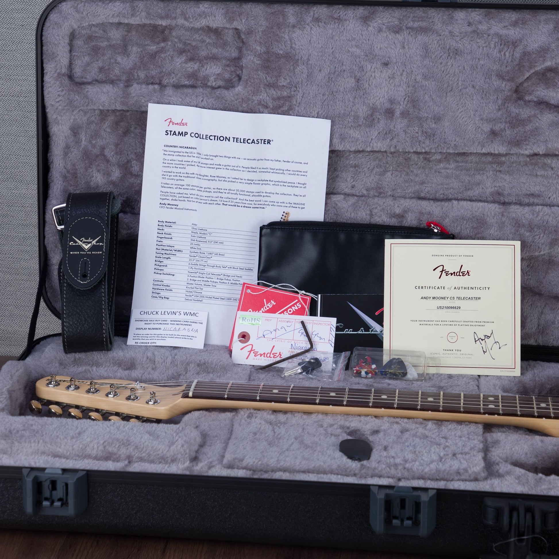 Fender Custom Shop World Stamp Collection Telecaster Electric Guitar - Nicaragua