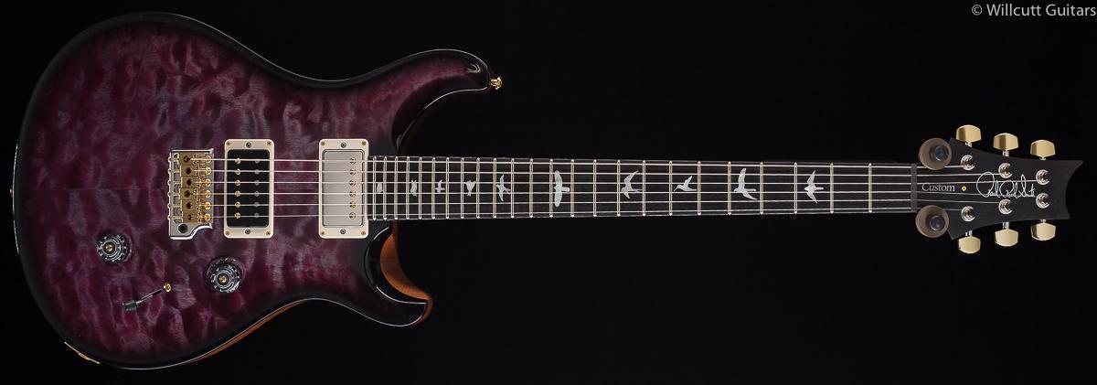 PRS Custom 24 Wood Library 10 Top Flame Maple Neck Violet Smokeburst