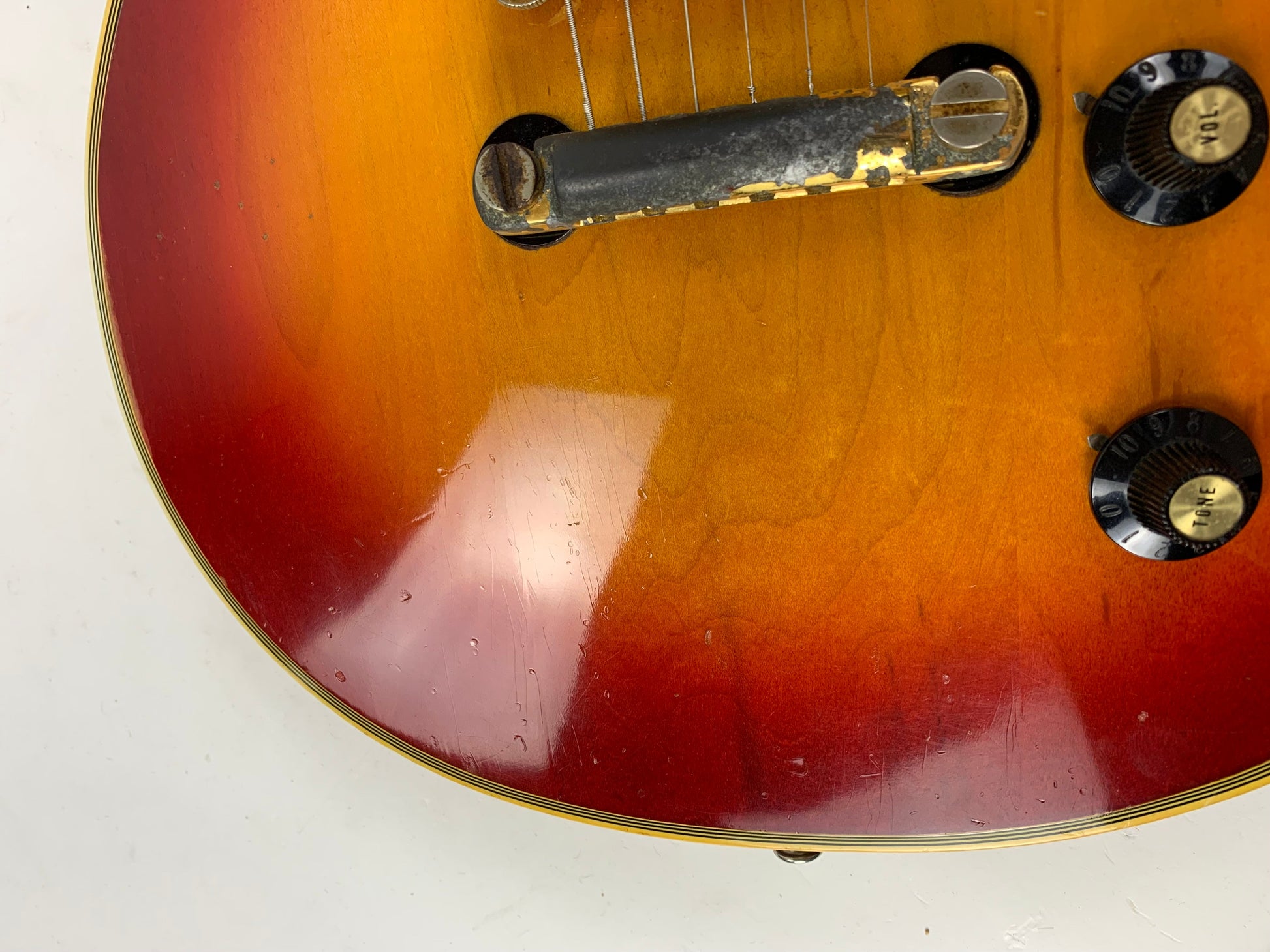 1973 Gibson Les Paul Custom Cherry Sunburst Vintage LP w Original Case Patent Sticker Humbuckers