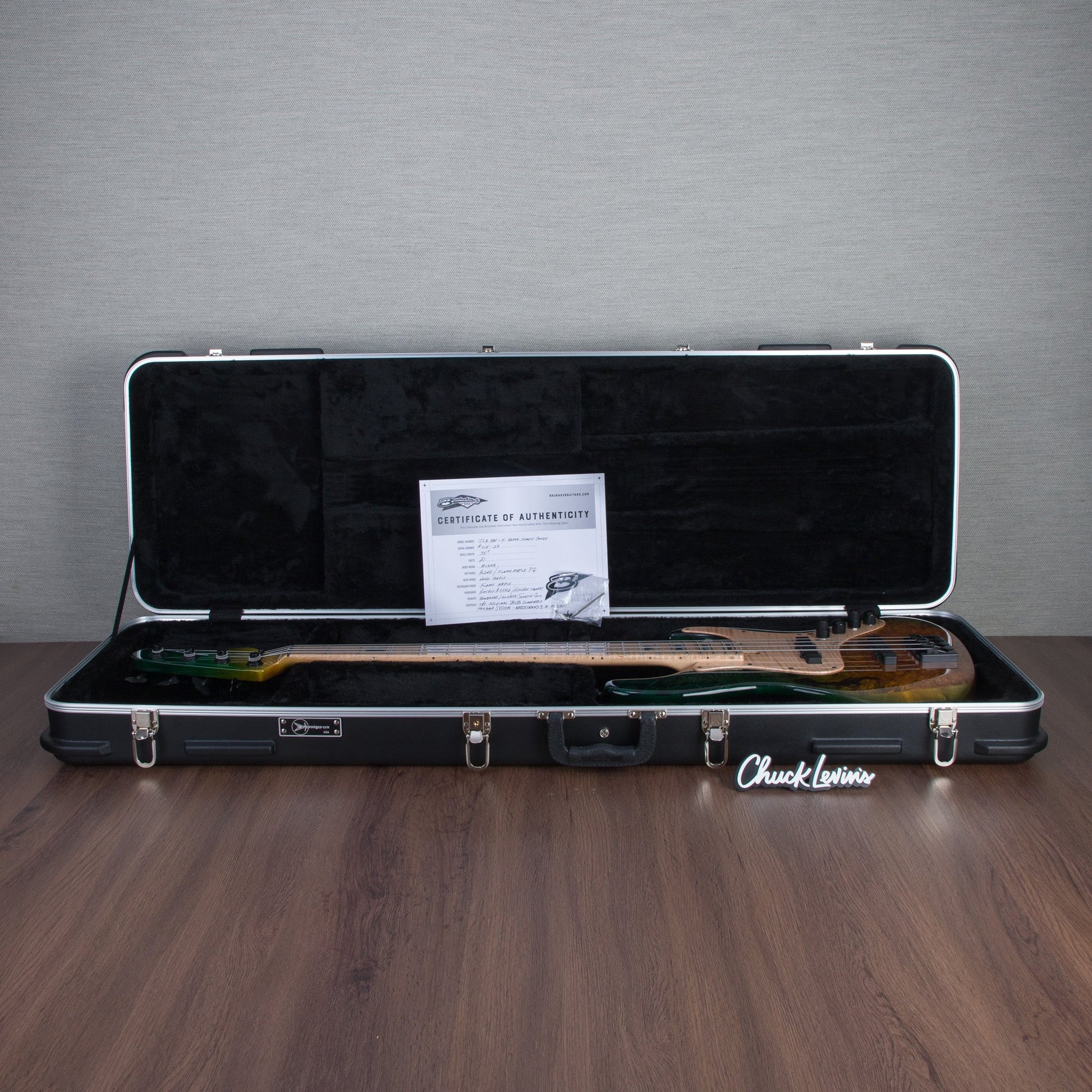 Brubaker JXB BM-4 4-String Electric Bass - Green Jungle Candy