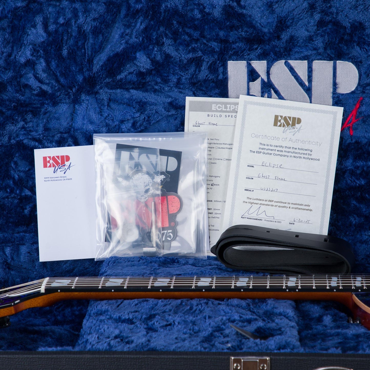 ESP USA Eclipse Electric Guitar - Ghost Flame - #US25207