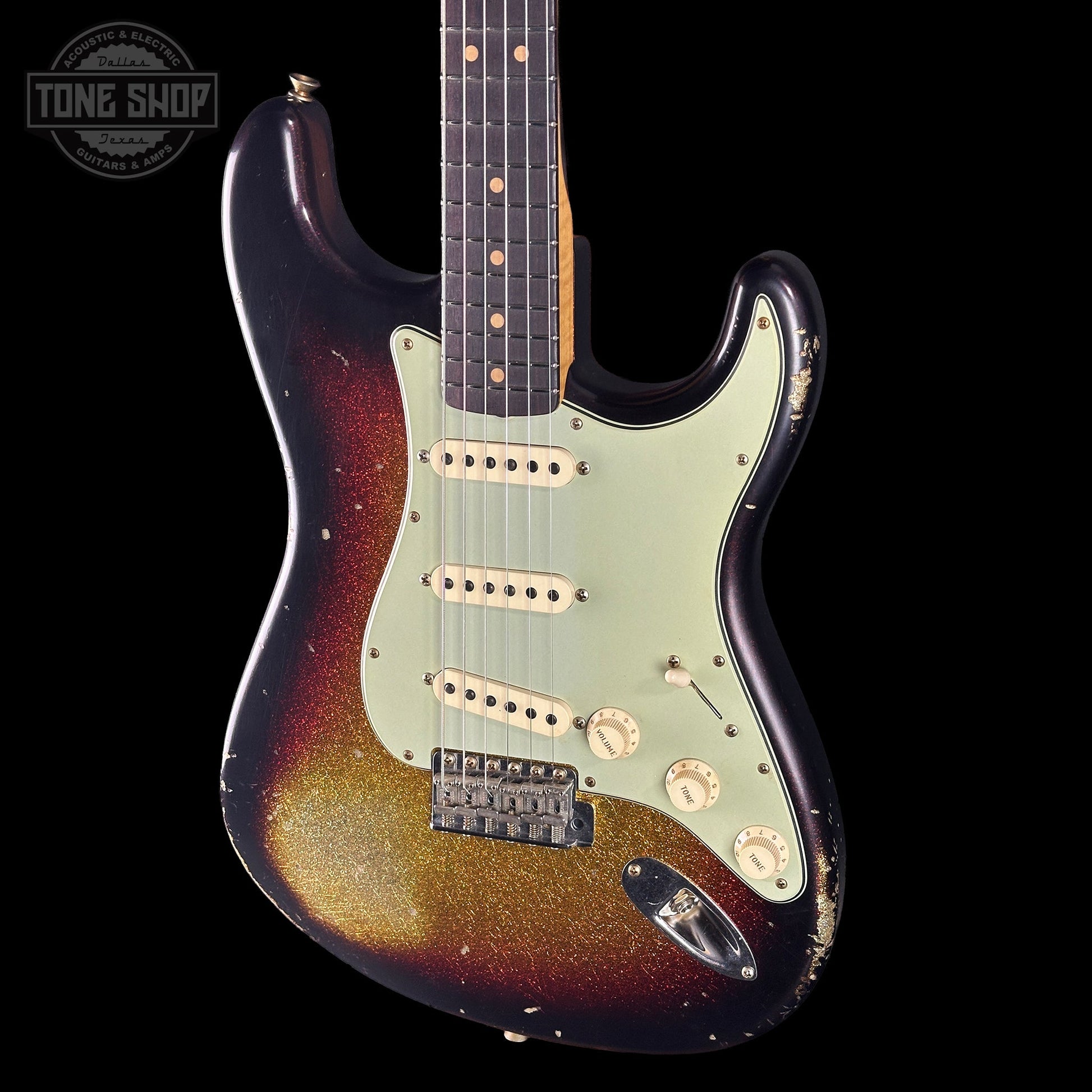 Fender Custom Shop 1963 Stratocaster Relic 3 Tone Sunburst Sparkle w/case TSLTD5OF10