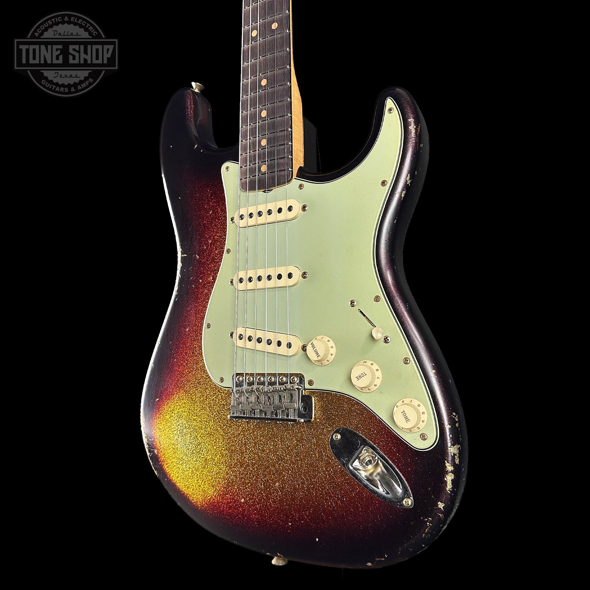 Fender Custom Shop 1963 Stratocaster Relic 3 Tone Sunburst Sparkle w/case TSLTD4OF10