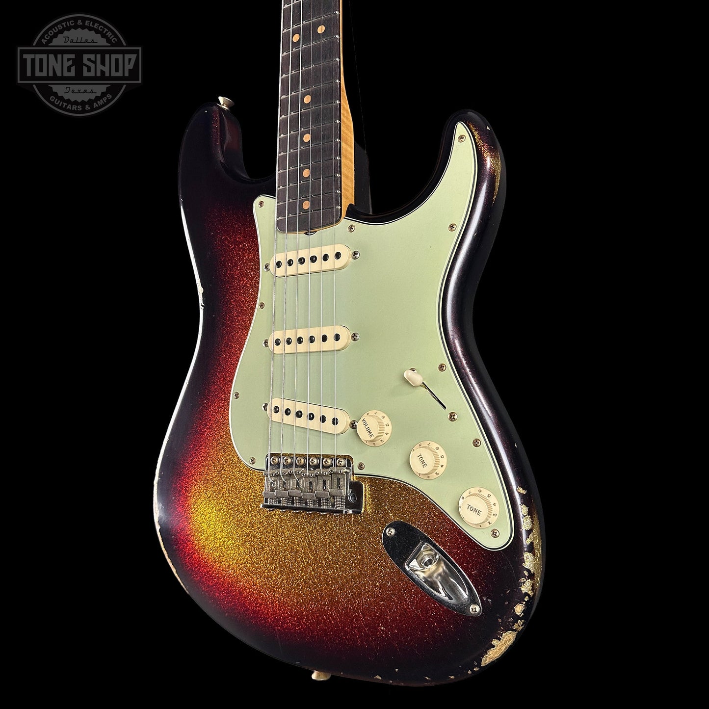 Fender Custom Shop 1963 Stratocaster Relic 3 Tone Sunburst Sparkle w/case TSLTD7OF10
