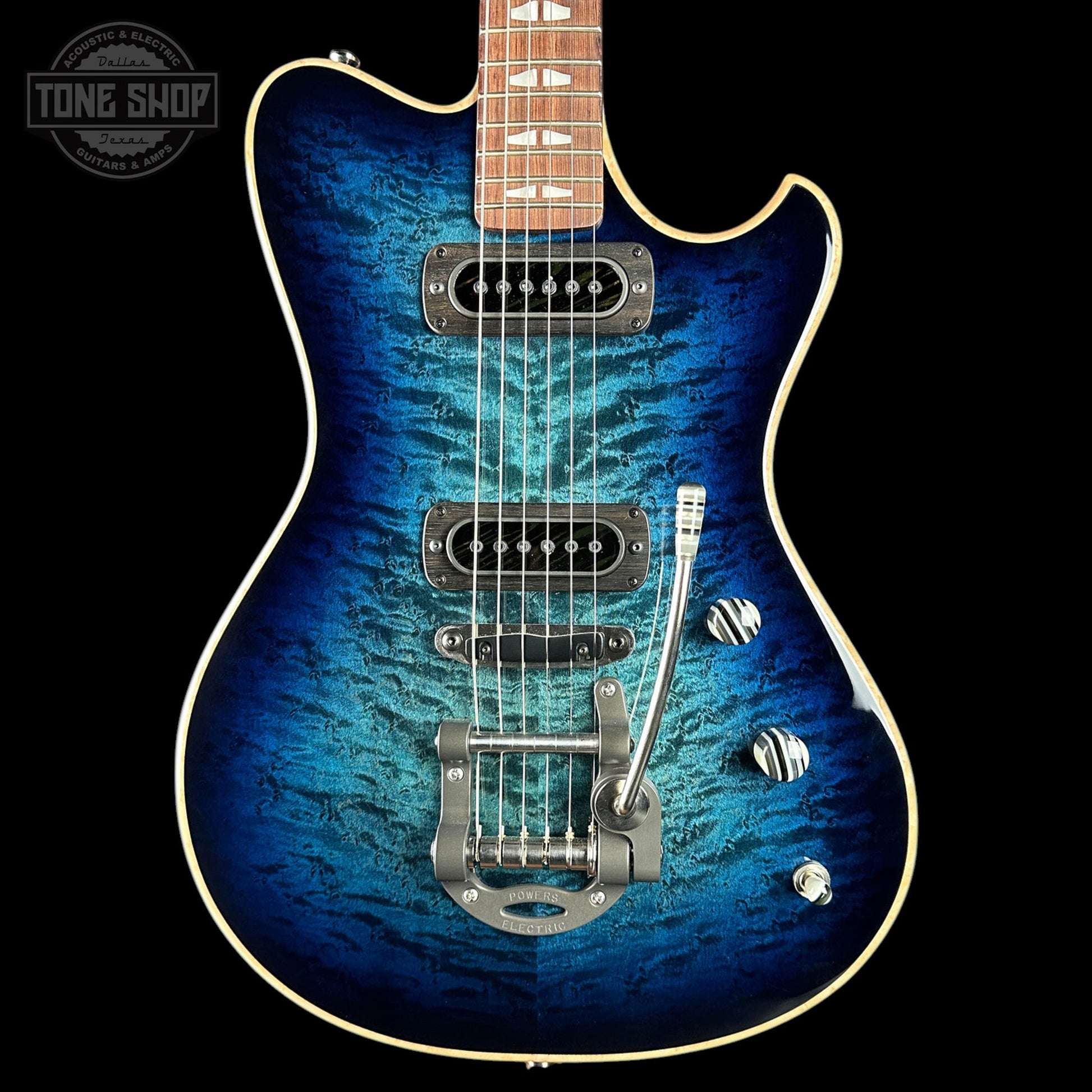 Powers Electric A-Type Select Birdseye Glacier Burst w/softcase