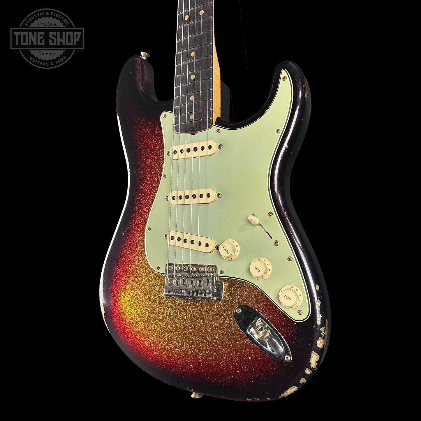 Fender Custom Shop 1963 Stratocaster Relic 3 Tone Sunburst Sparkle w/case TSLTD2OF10