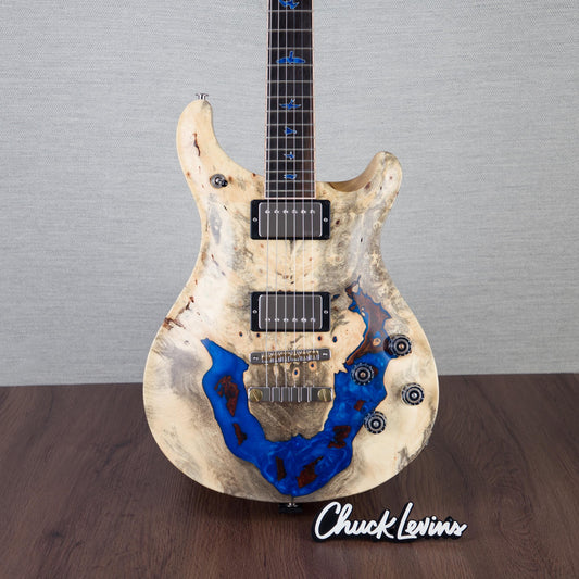 PRS Private Stock McCarty 594 Buck-Eye Burl/Azure Blue Resin Electric Guitar - #250415610