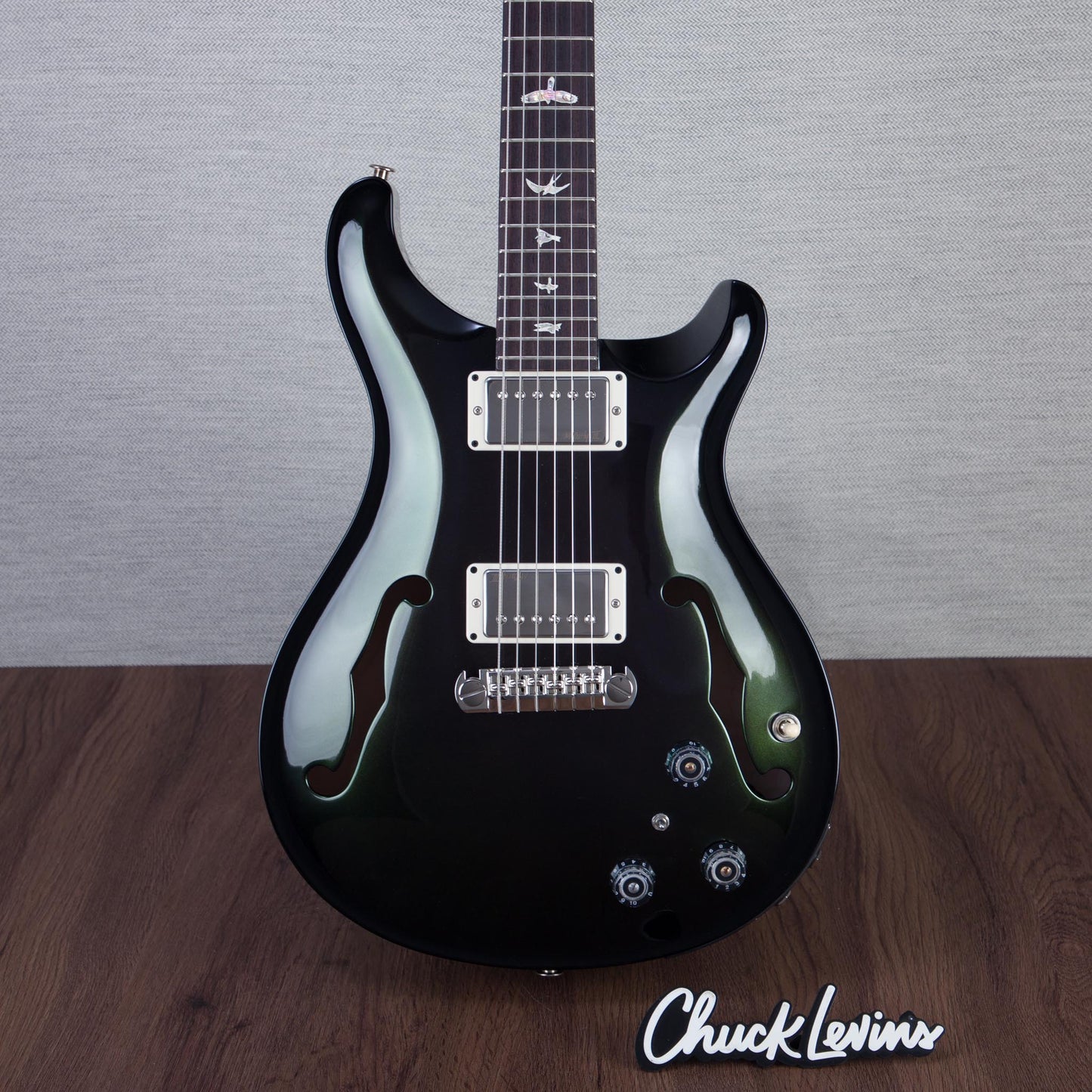 PRS Hollowbody II With Piezo Hollowbody Electric Guitar - Metallic Green With Black Smokeburst - #250416672