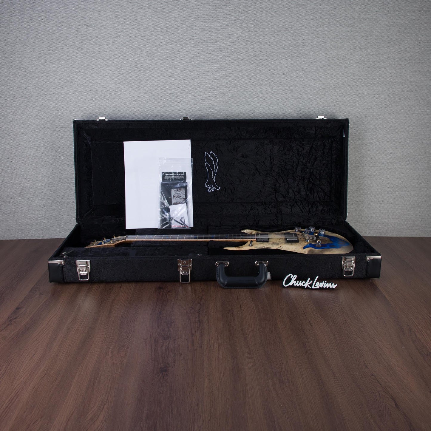 PRS Private Stock McCarty 594 Buck-Eye Burl/Azure Blue Resin Electric Guitar - #250415610